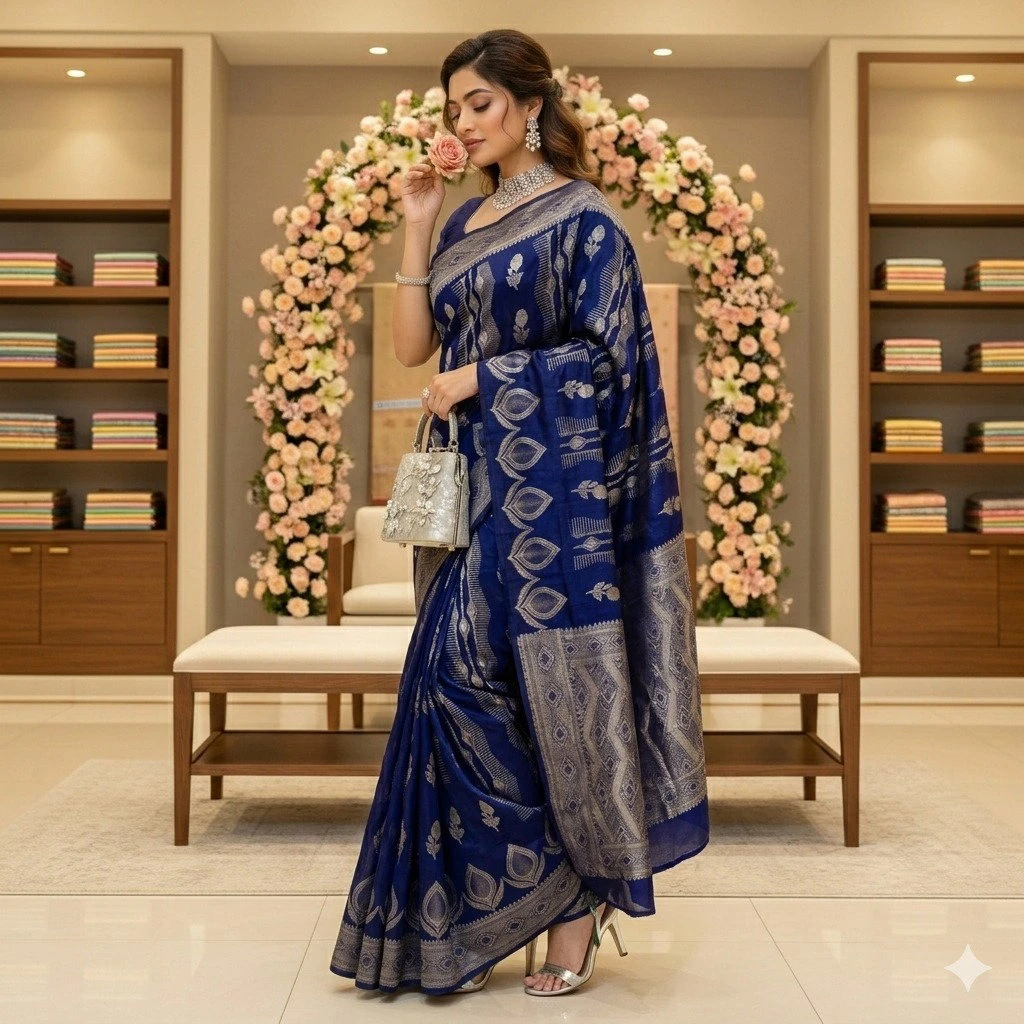 Aab Ramya Soft Silk Jacquard Border Saree Collection
