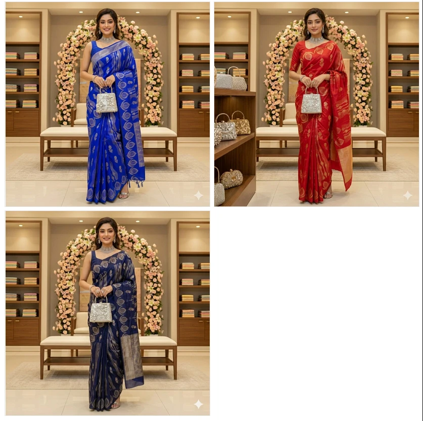 Aab Ramya Soft Silk Jacquard Border Saree Collection