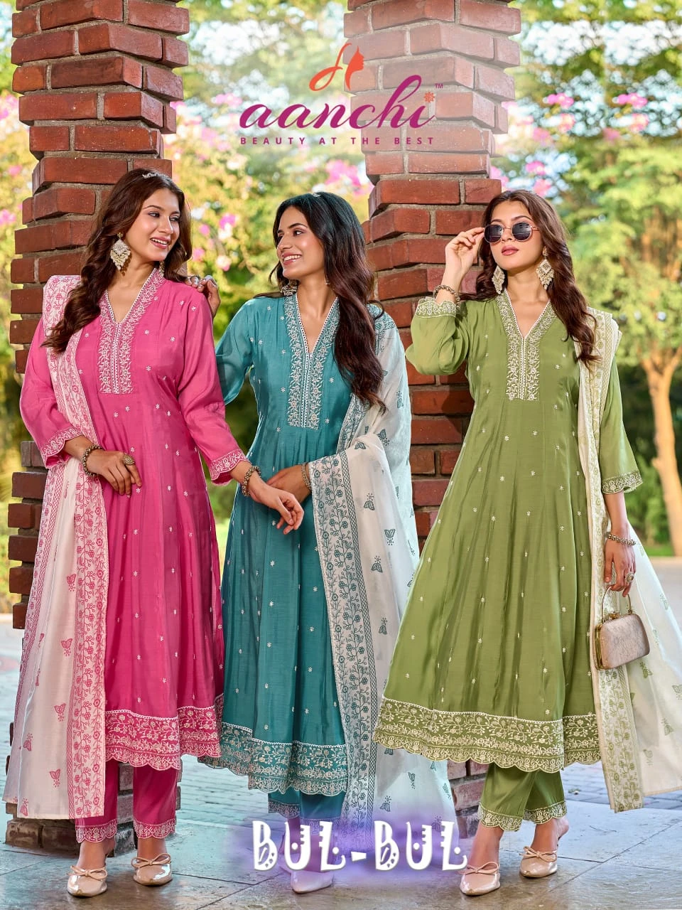 Aanchi Bul Bul Chanderi Suit Collection