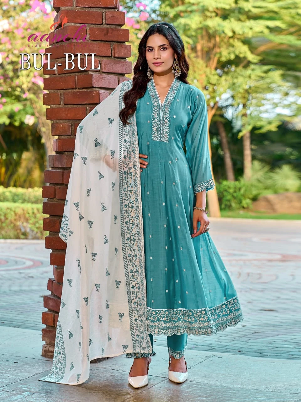 Aanchi Bul Bul Chanderi Suit Collection