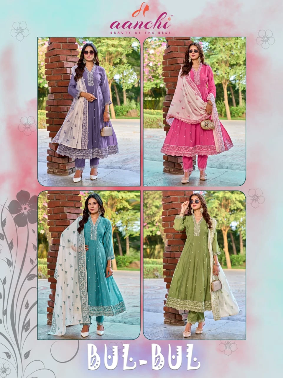 Aanchi Bul Bul Chanderi Suit Collection