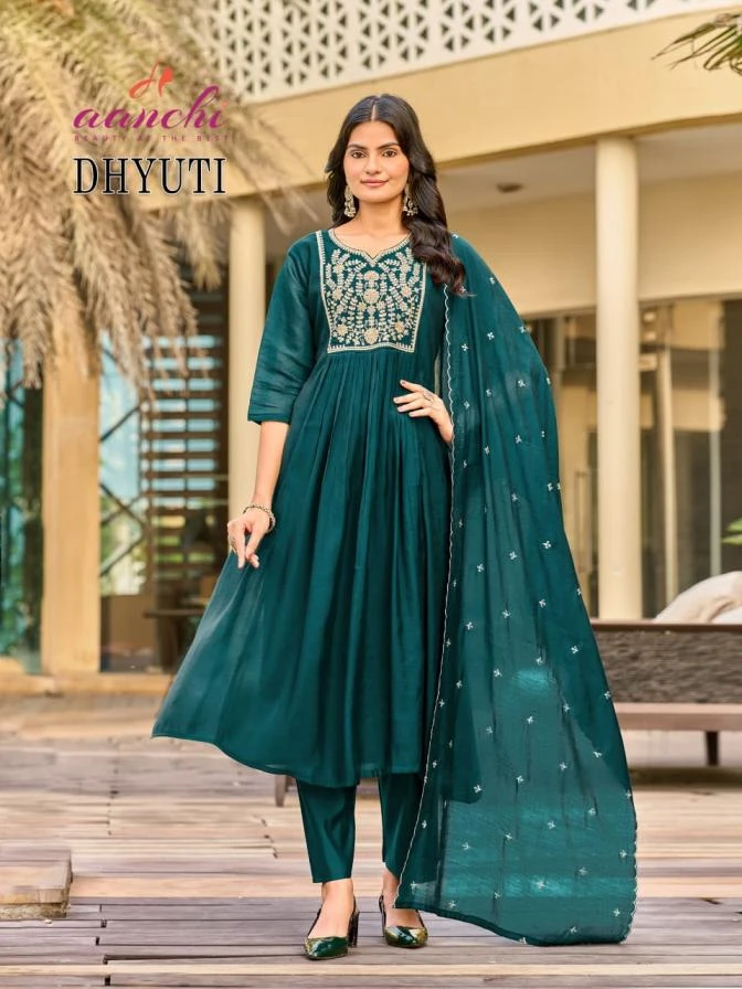 Aanchi Dhyuti Mul Chanderi Suit Collection