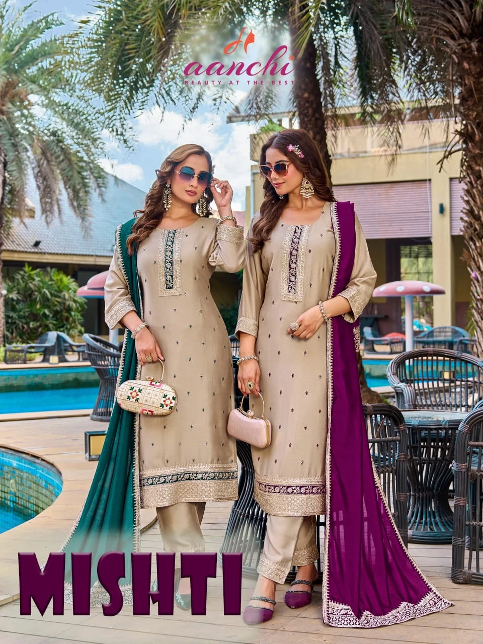 Aanchi Mishti Vichitra Silk Suit Set