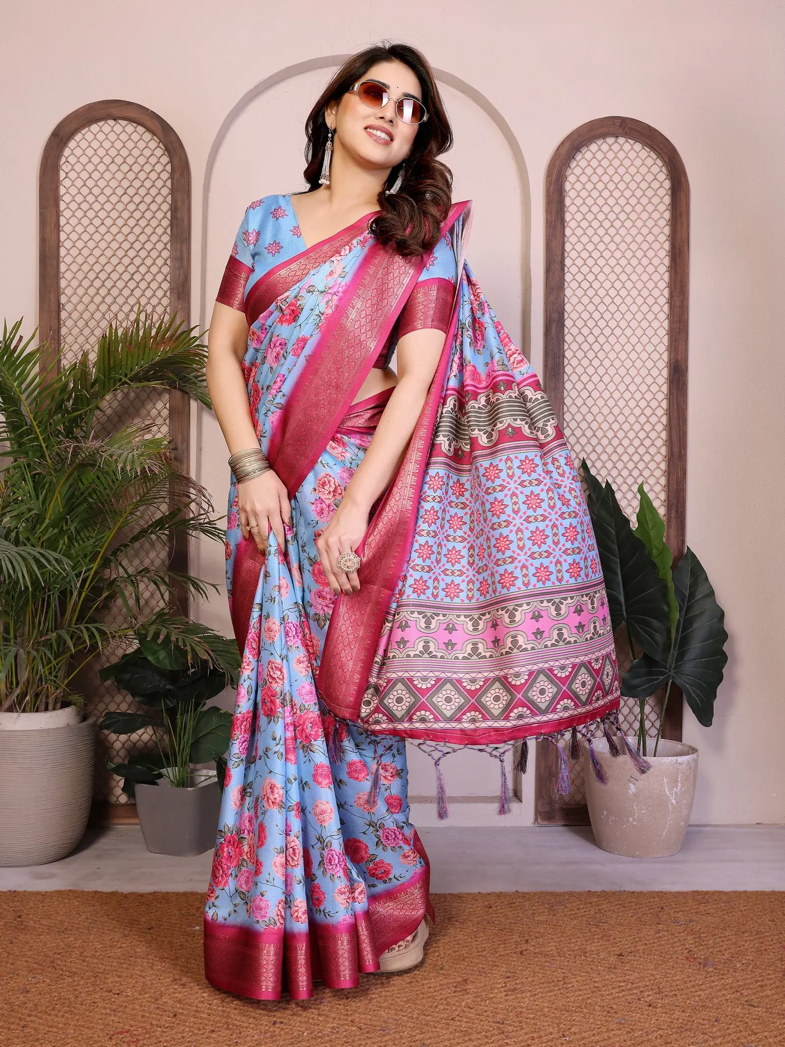 Aaxita 2 Cotton Silk Floral Printed Saree Collection