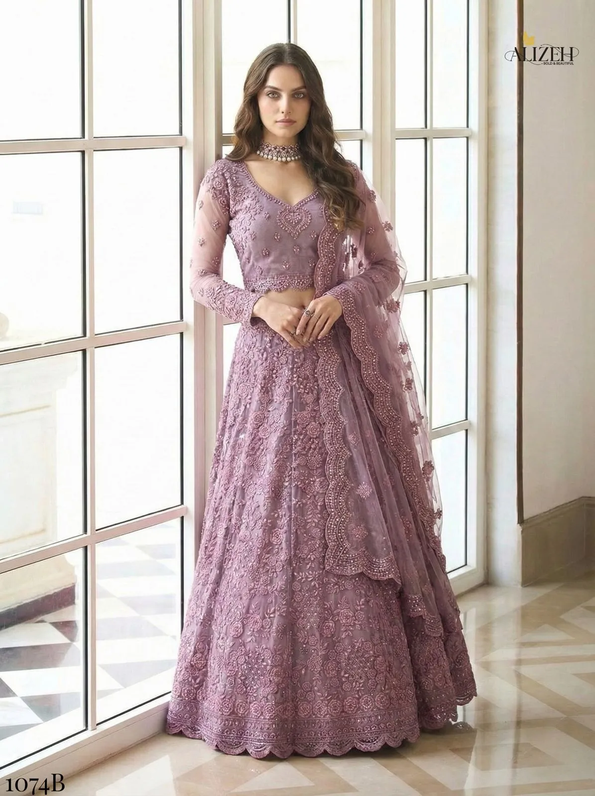 Alizeh 1074 Butterfly Net Designer Bridal Choli in Assorted Colours