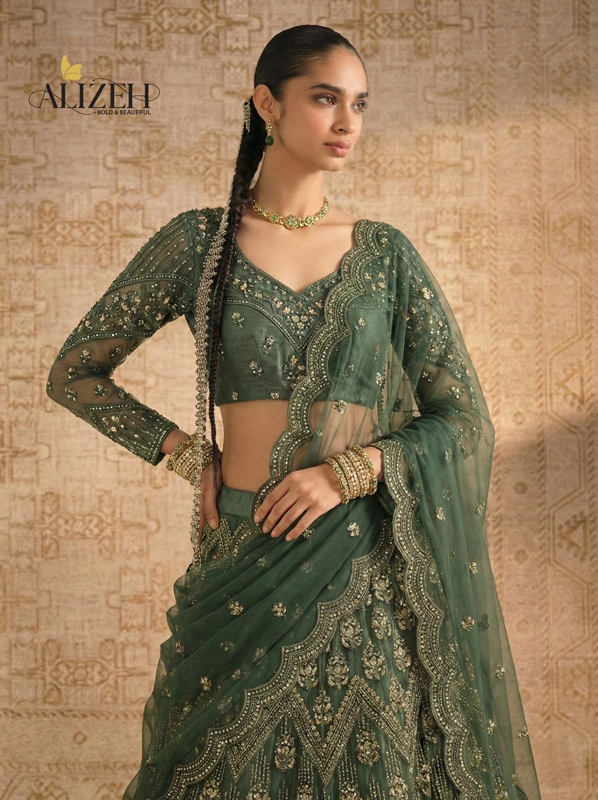 Alizeh 1084 Colours Butterfly Net Lehenga Choli Collection