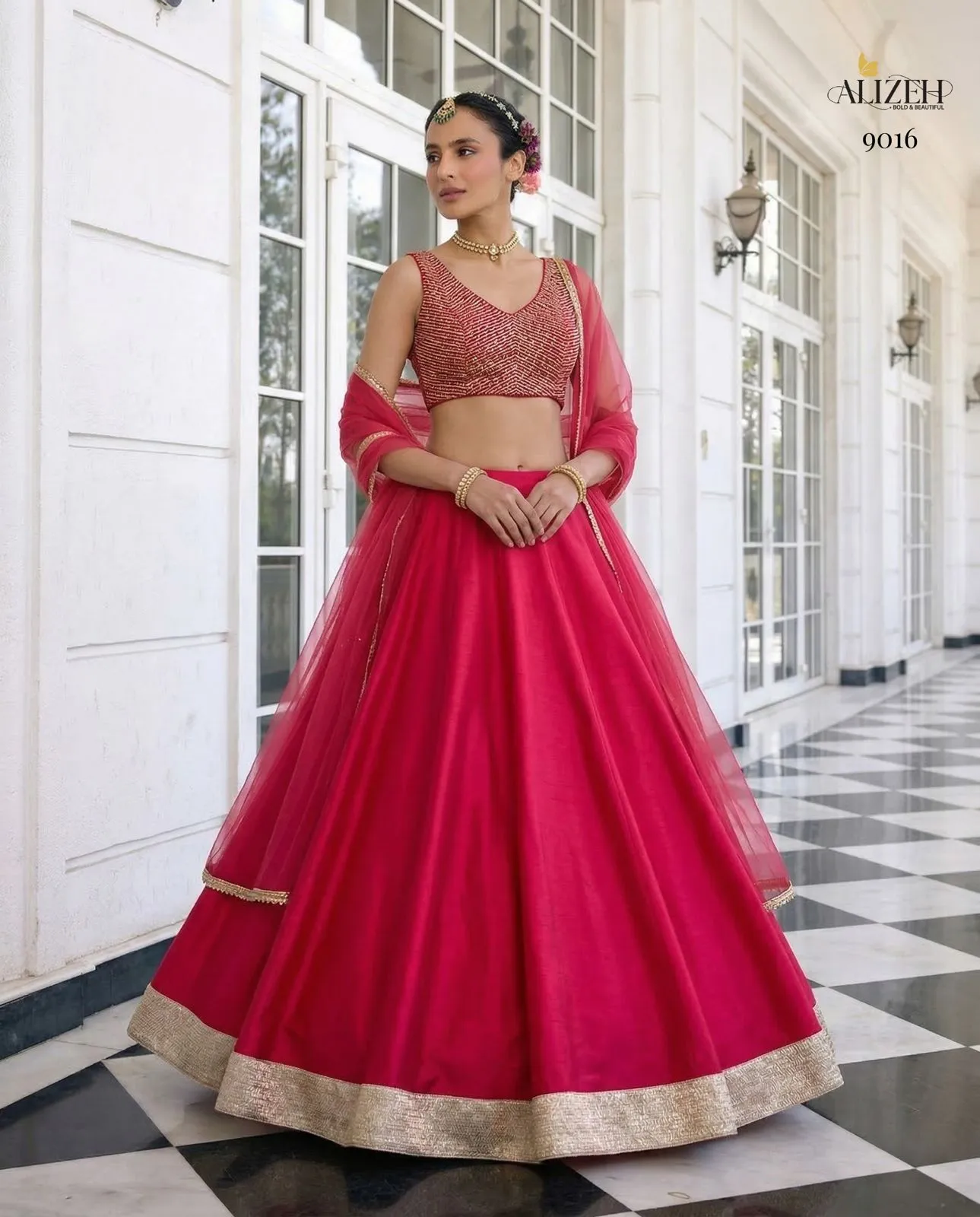 Alizeh 9014 to 9016 Vichitra Silk Fancy Embroidered Choli Set