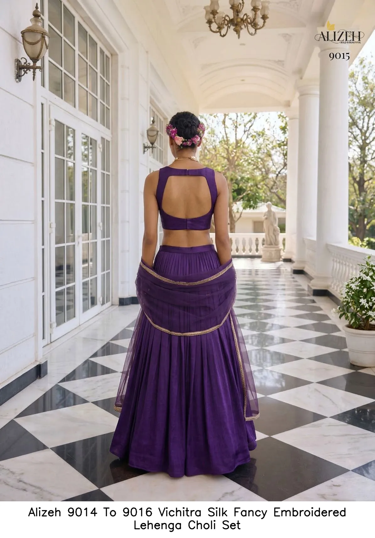 Alizeh 9014 to 9016 Vichitra Silk Fancy Embroidered Choli Set