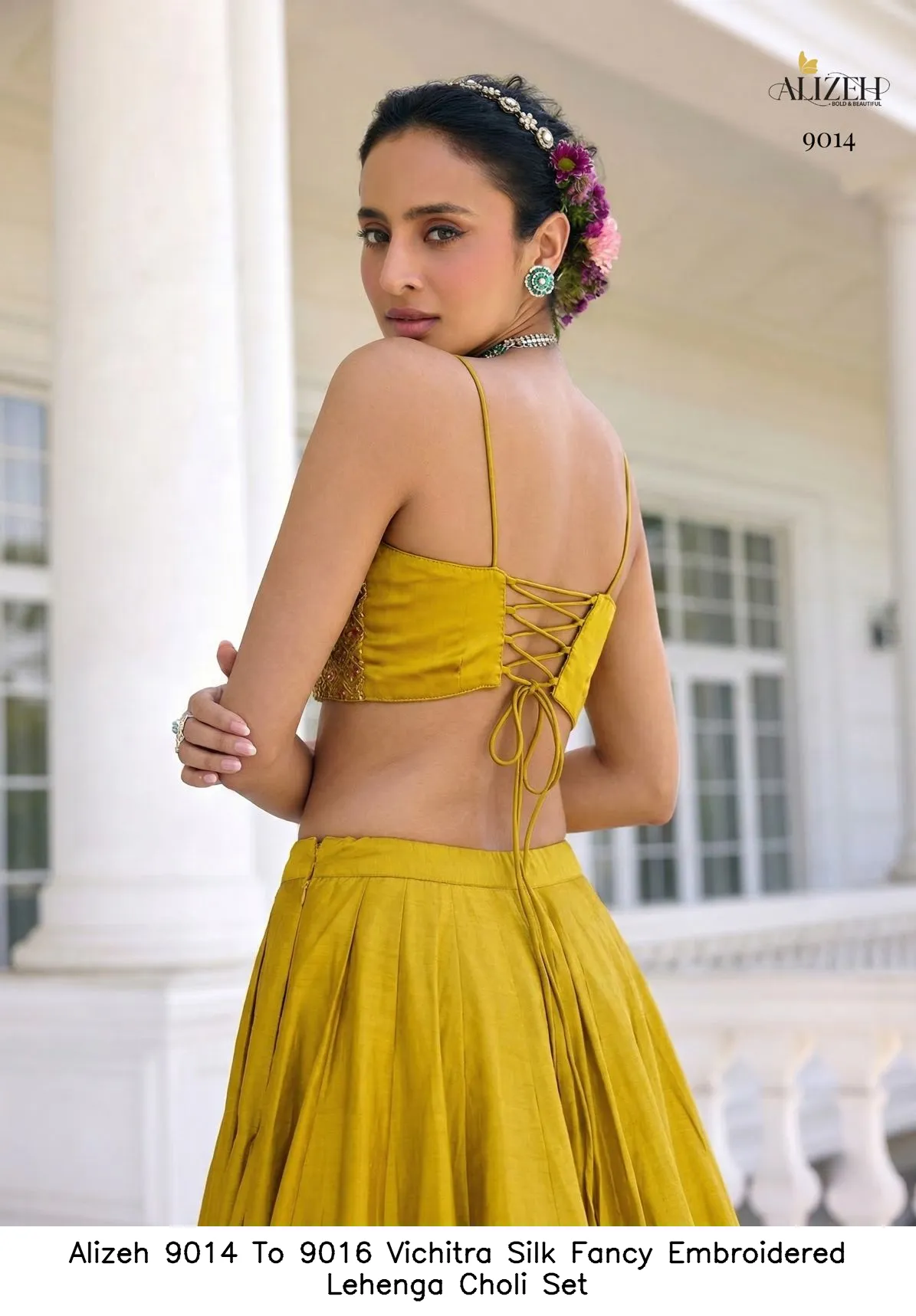 Alizeh 9014 to 9016 Vichitra Silk Fancy Embroidered Choli Set