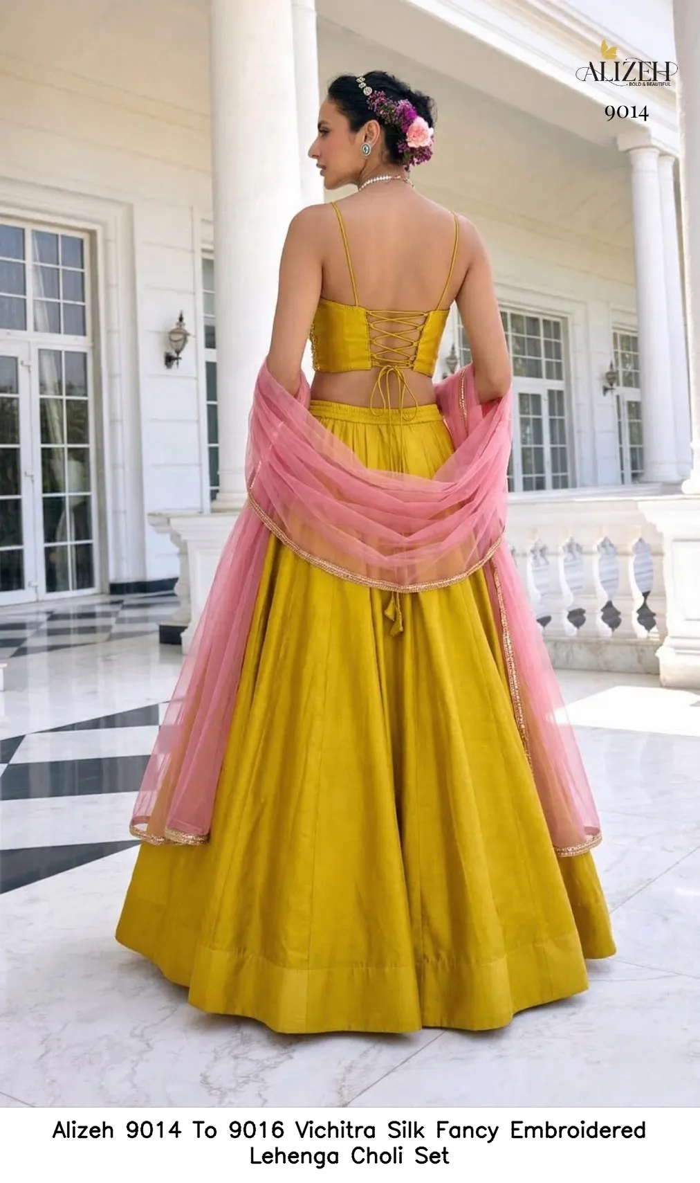 Alizeh 9014 to 9016 Vichitra Silk Fancy Embroidered Choli Set