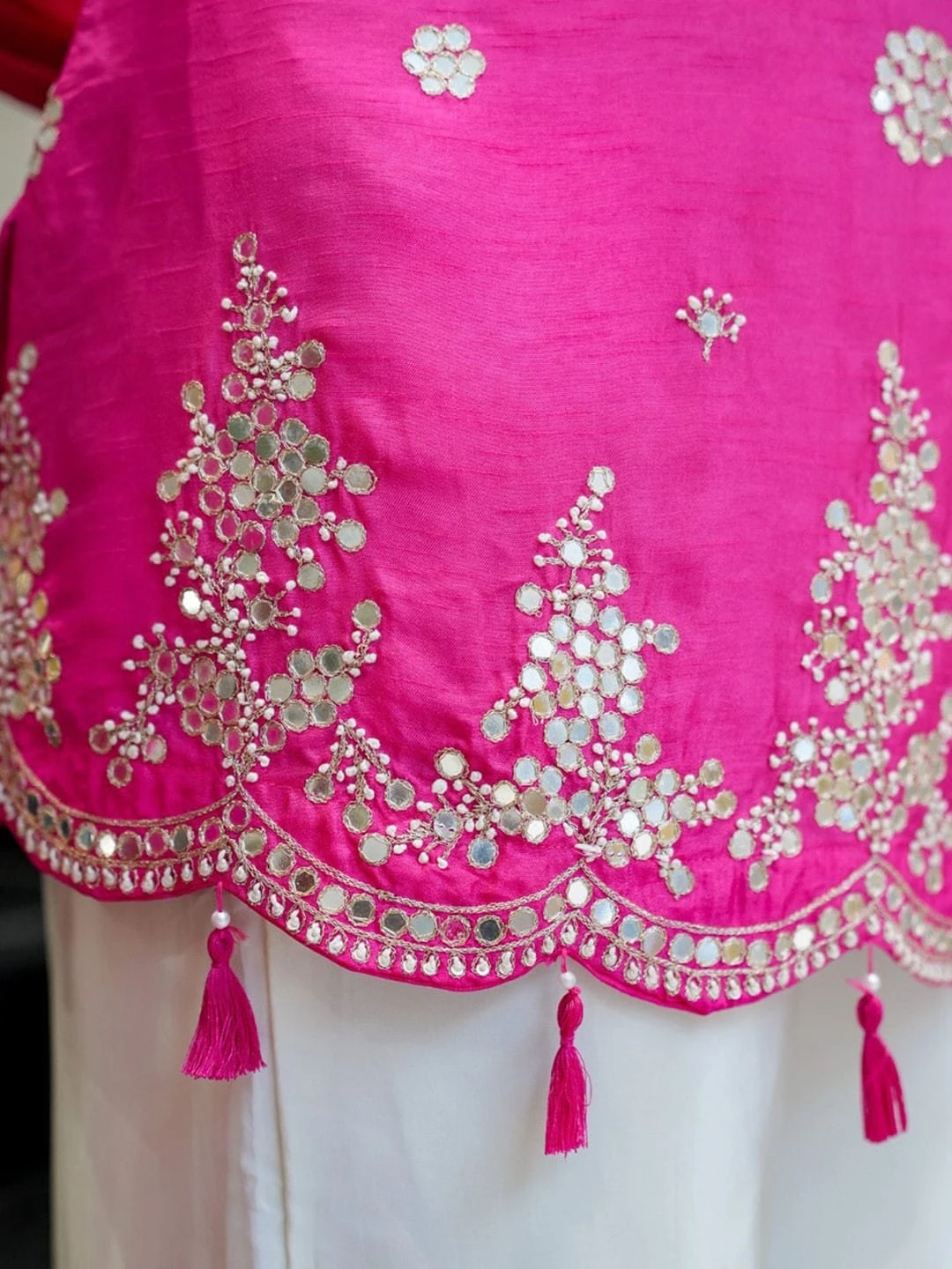AMRANI Designer Viscose Glass Kurta Palazzo Set With Dupatta