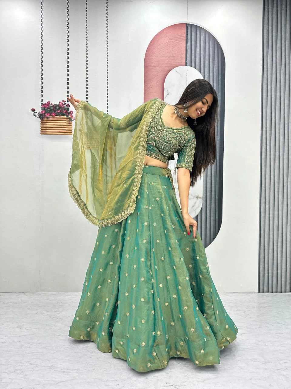 AMRANI Festival Mosh Embroidery Lehenga Choli With Dupatta