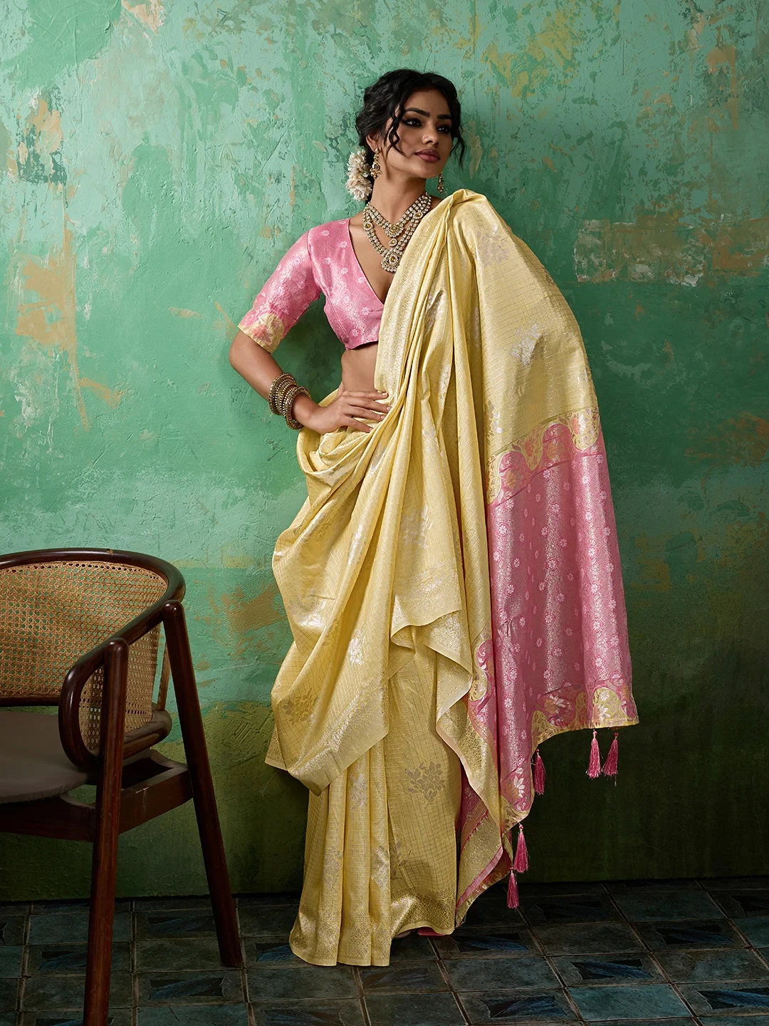 Ast Blossom 1 Soft Linen Cotton Festival Saree Collection