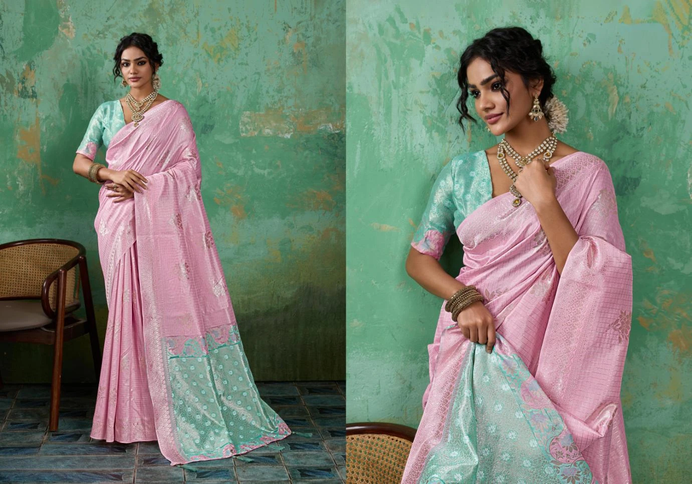 Ast Blossom 1 Soft Linen Cotton Festival Saree Collection