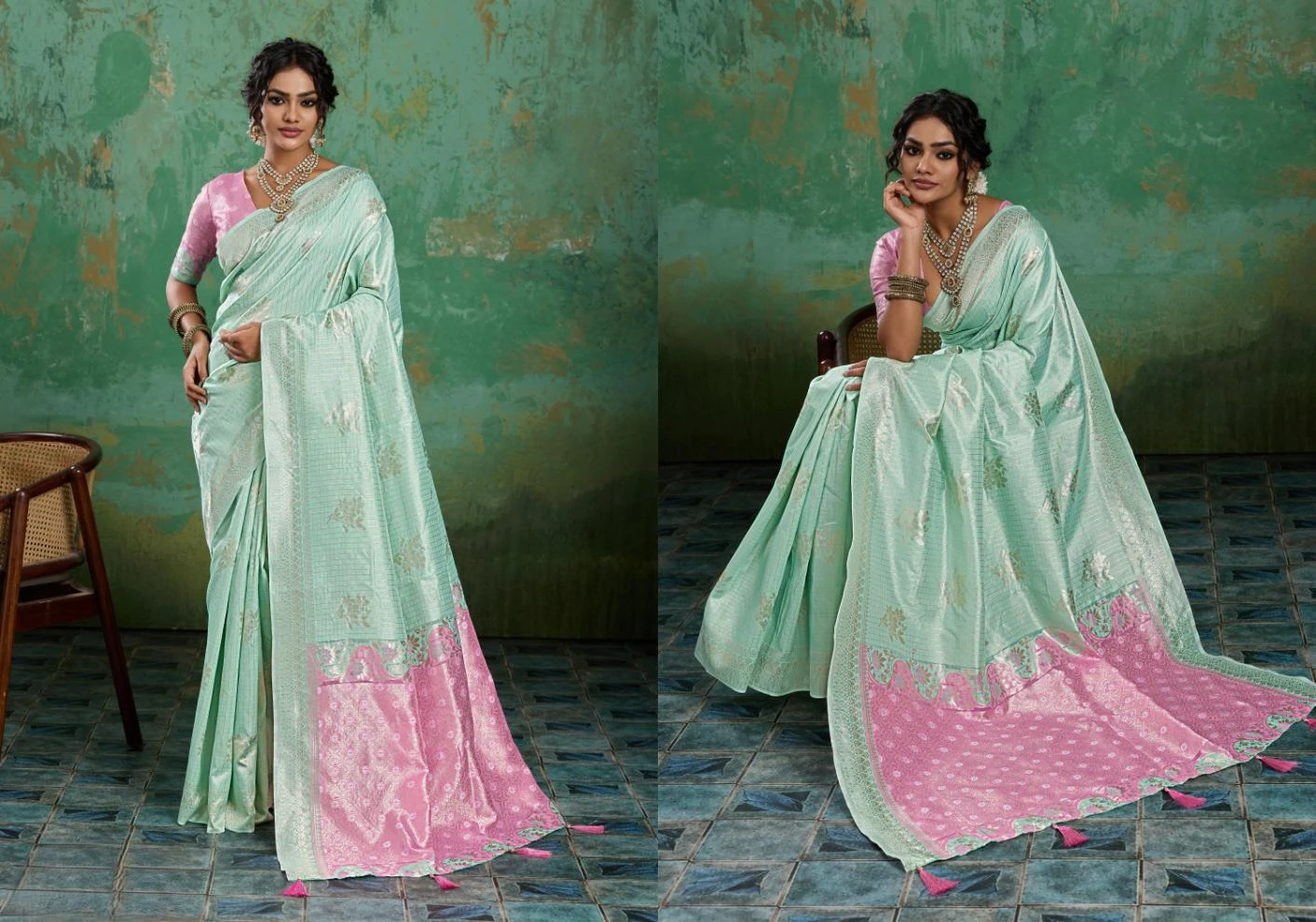 Ast Blossom 1 Soft Linen Cotton Festival Saree Collection