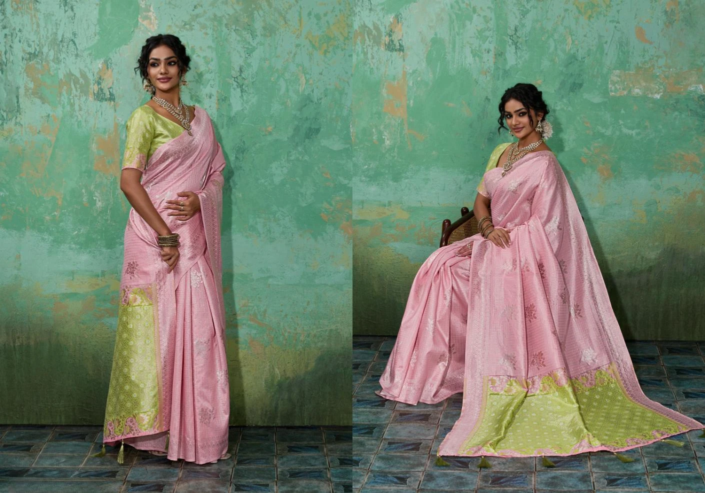 Ast Blossom 1 Soft Linen Cotton Festival Saree Collection