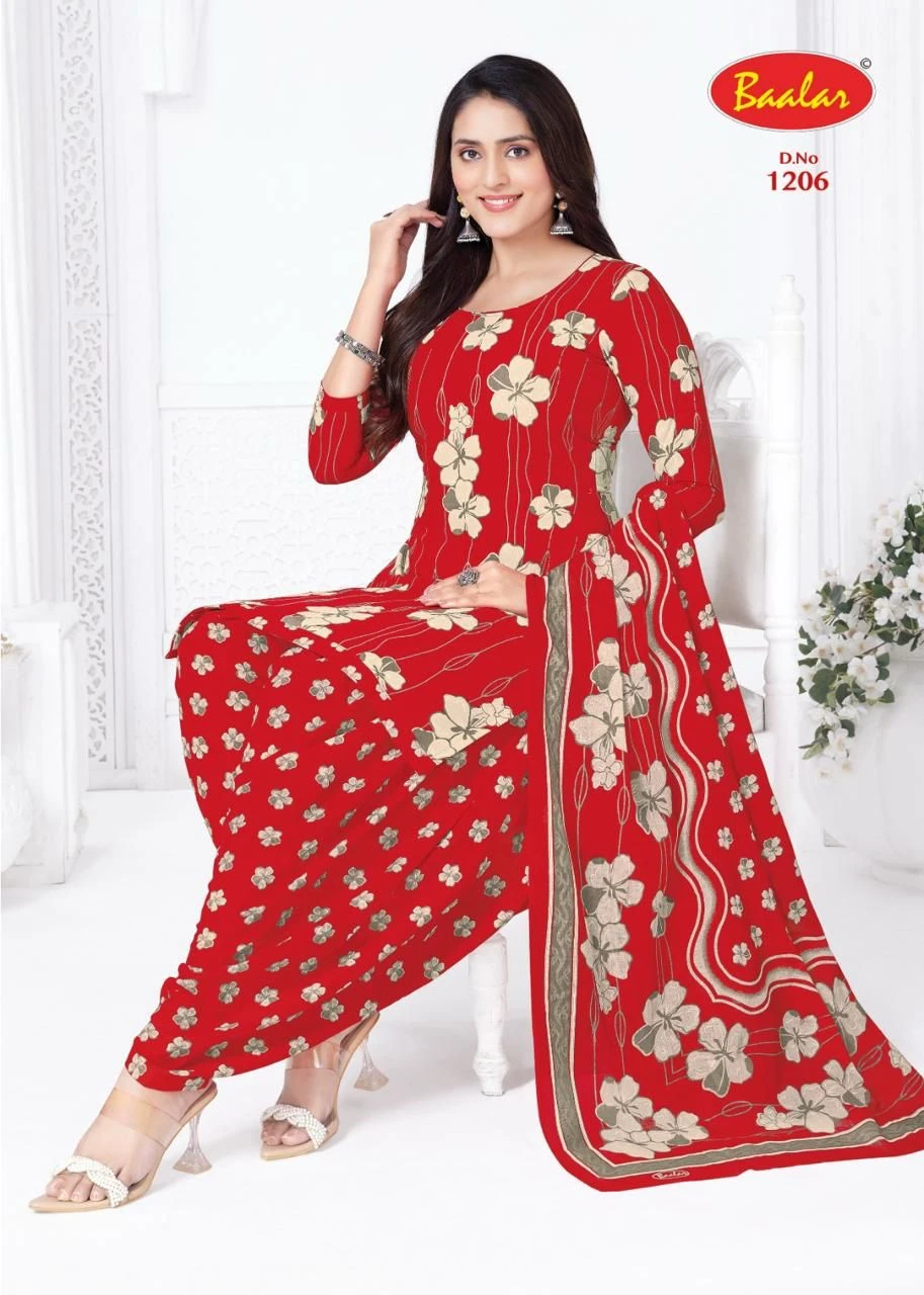 Baalar Cristal Patiyala Vol 12 Cotton Dress Material