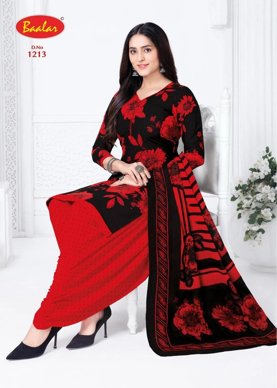 Baalar Cristal Patiyala Vol 12 Cotton Dress Material