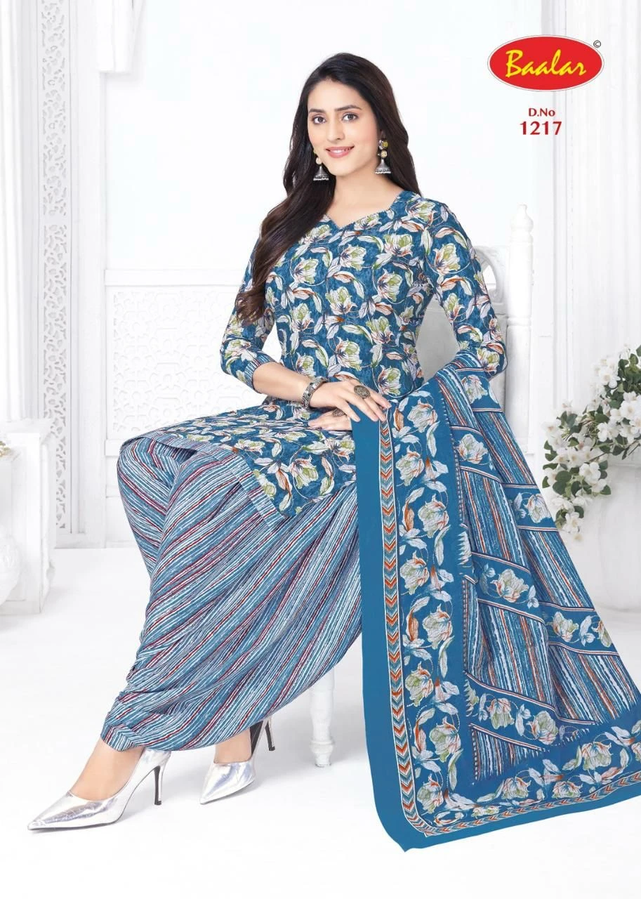 Baalar Cristal Patiyala Vol 12 Cotton Dress Material