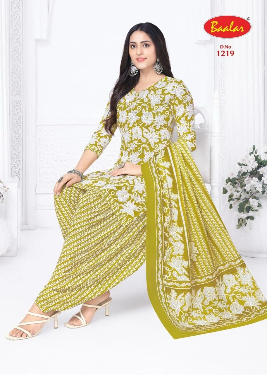 Baalar Cristal Patiyala Vol 12 Cotton Dress Material
