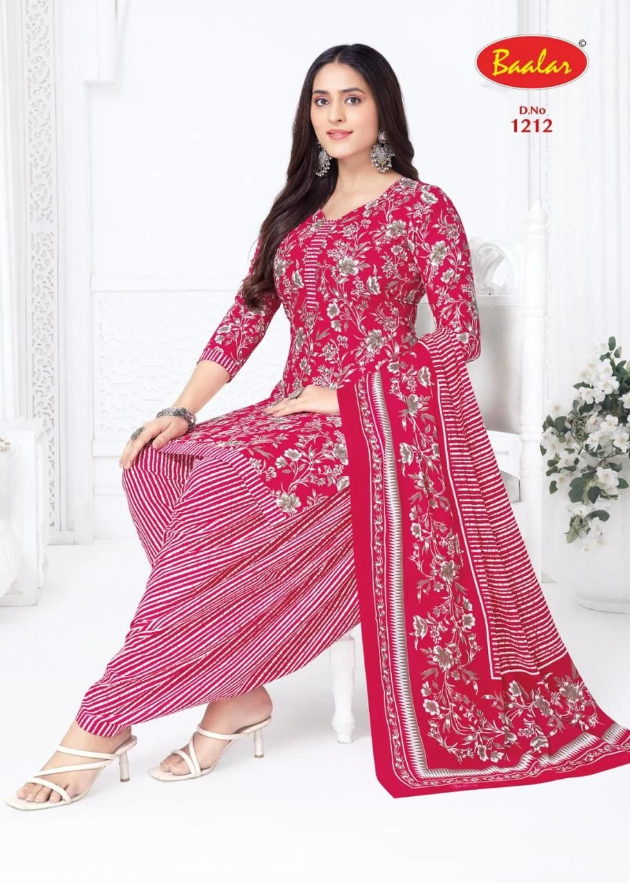 Baalar Cristal Patiyala Vol 12 Cotton Dress Material