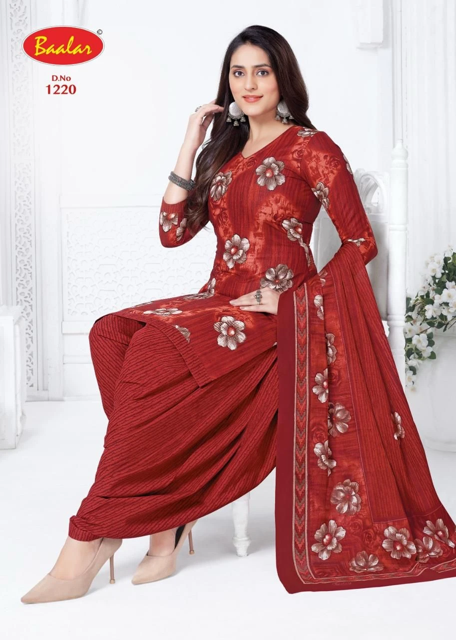 Baalar Cristal Patiyala Vol 12 Cotton Dress Material