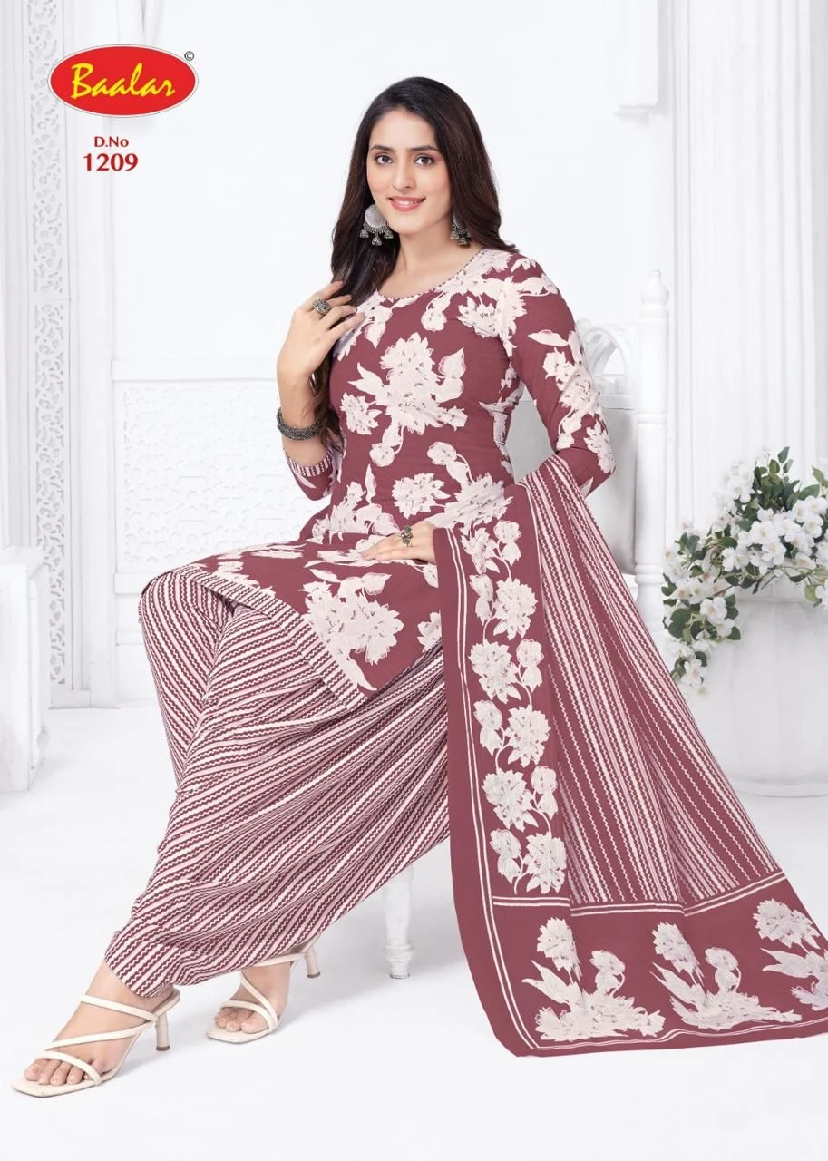 Baalar Cristal Patiyala Vol 12 Cotton Dress Material