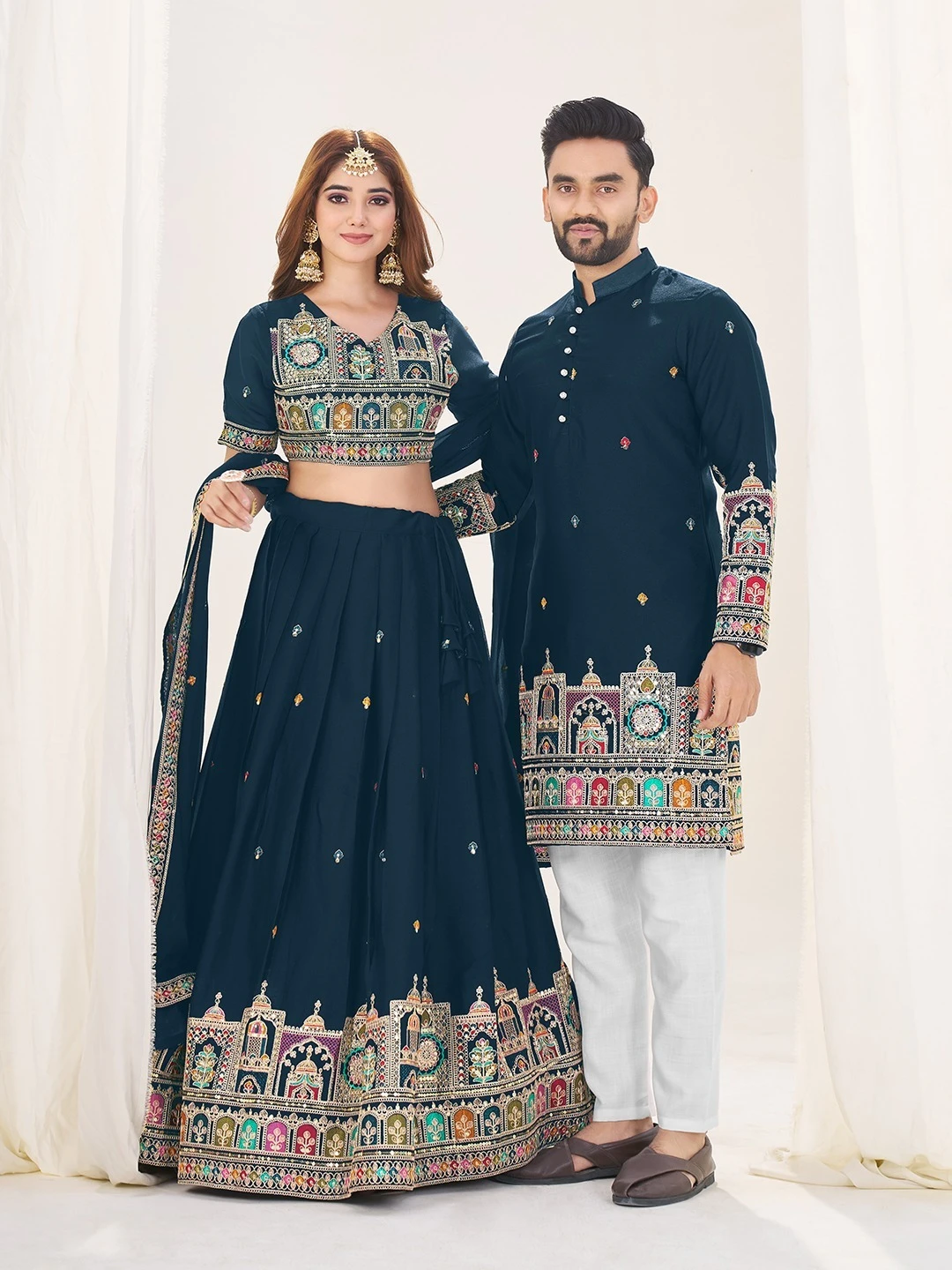 Couple 4 Georgette Lehenga Kurta Combo
