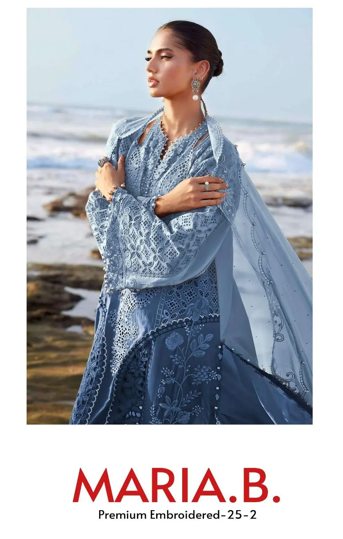 Deepsy Suits Maria B Premium Embroidered 25 Vol 2 Hit Design 1285 Ijklm