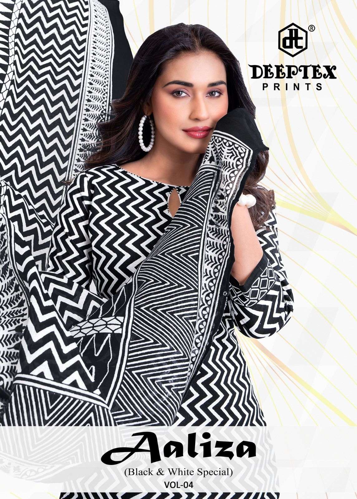 Deeptex Aaliza Black And White Vol 4