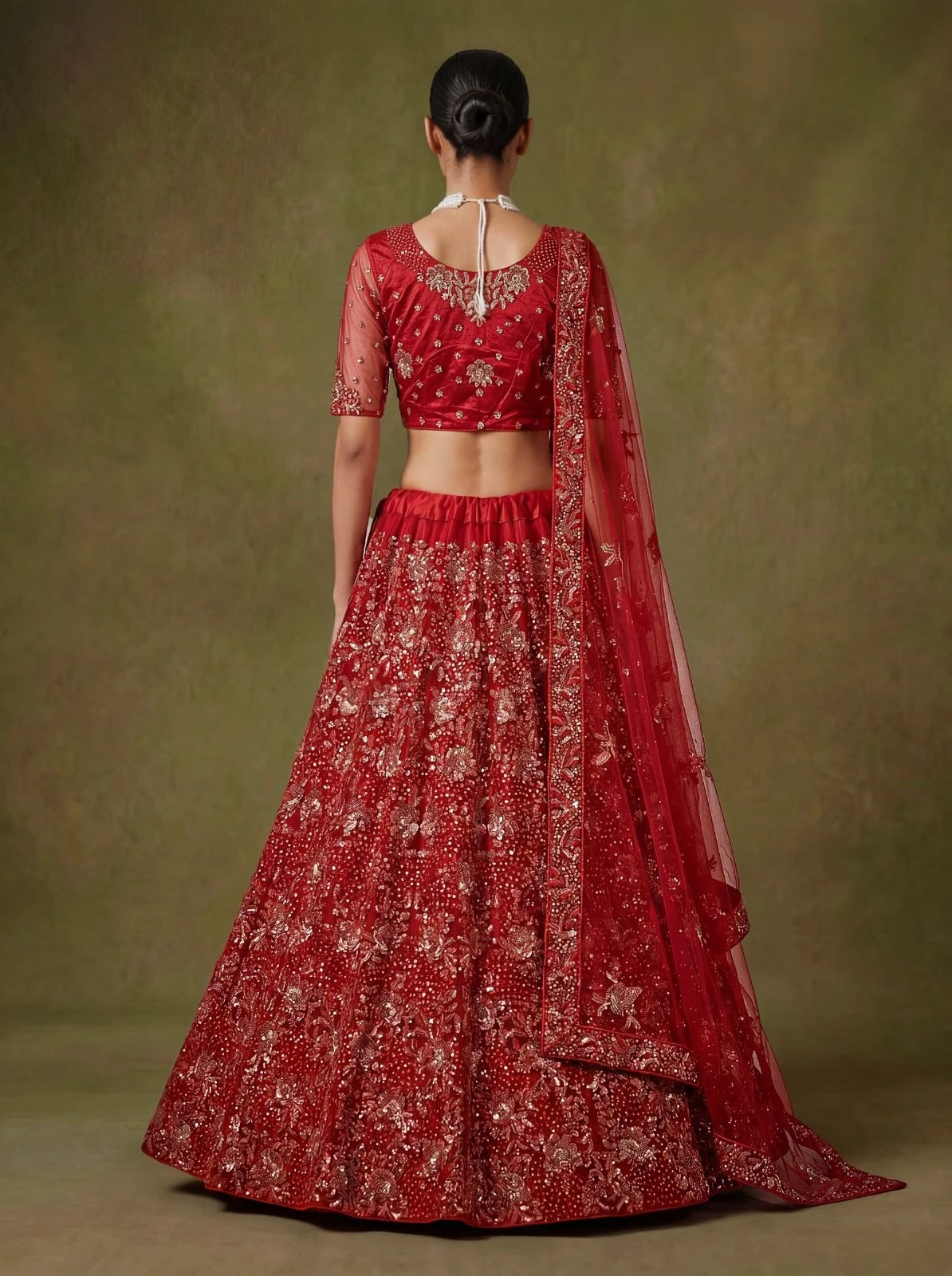 Designer 3D Sequins Net Lehenga Choli 3011