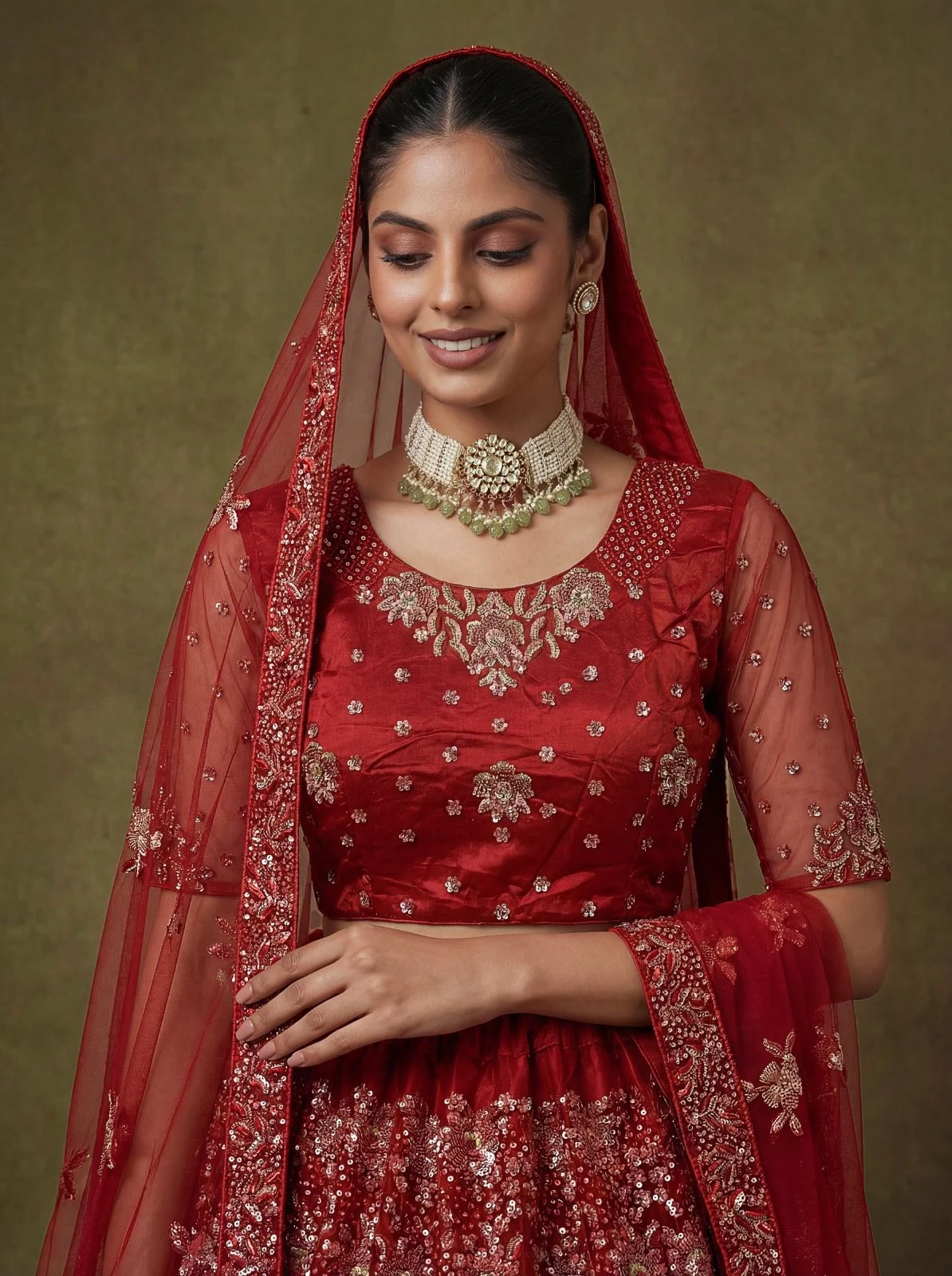 Designer 3D Sequins Net Lehenga Choli 3011