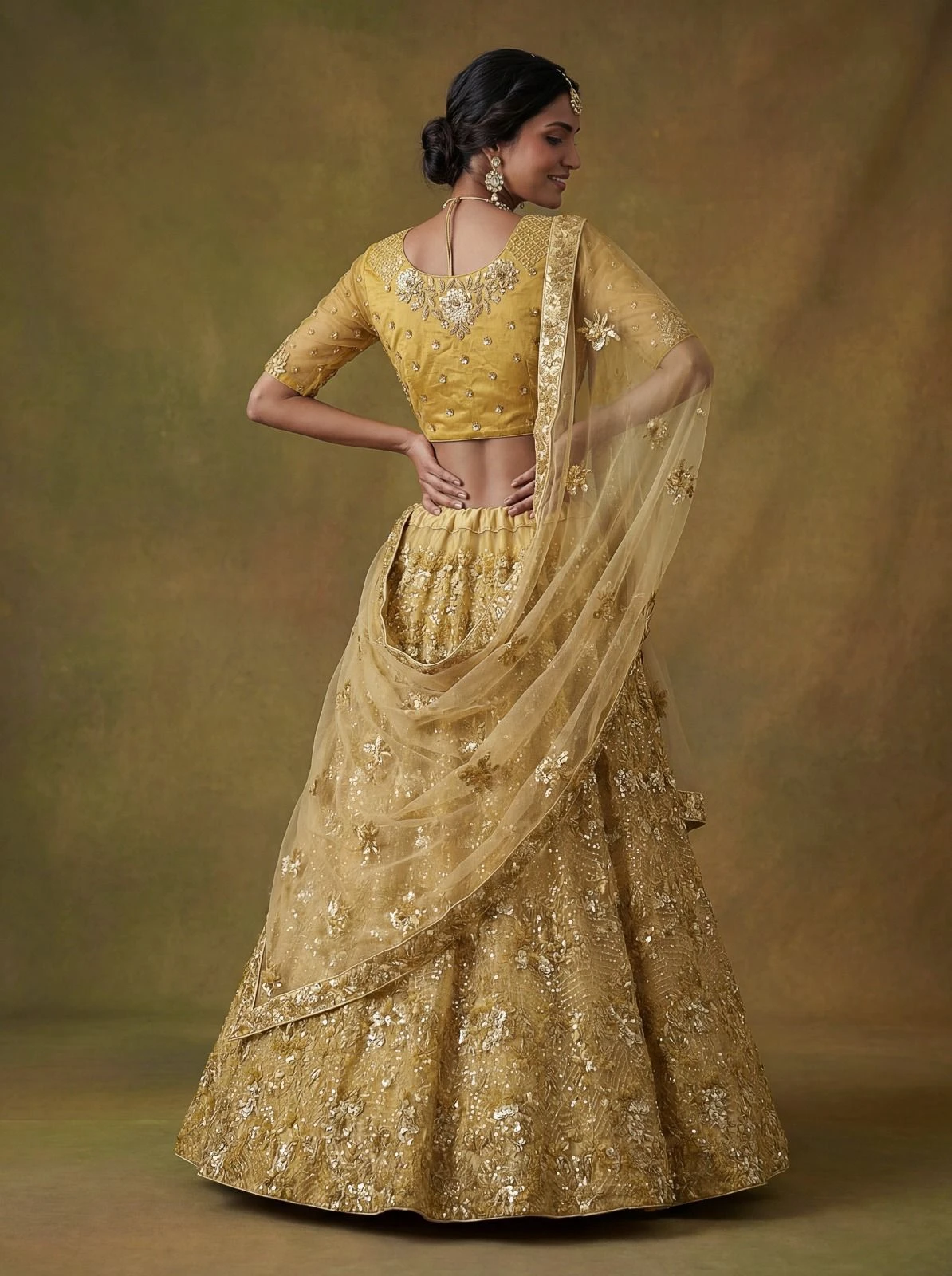 Designer 3D Sequins Net Lehenga Choli