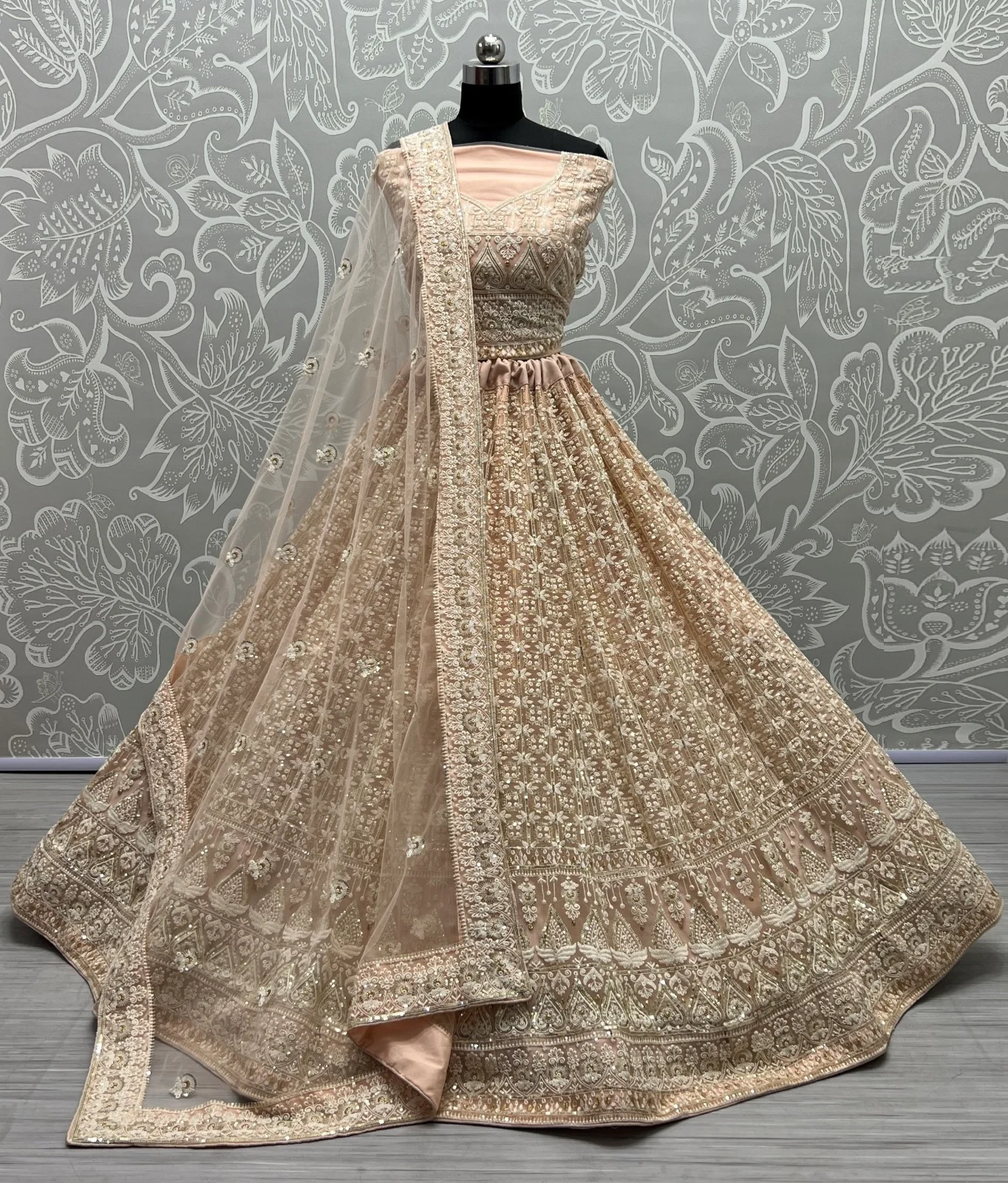 Designer Bridal Net Embroidered Lehenga Choli 2393 Collection