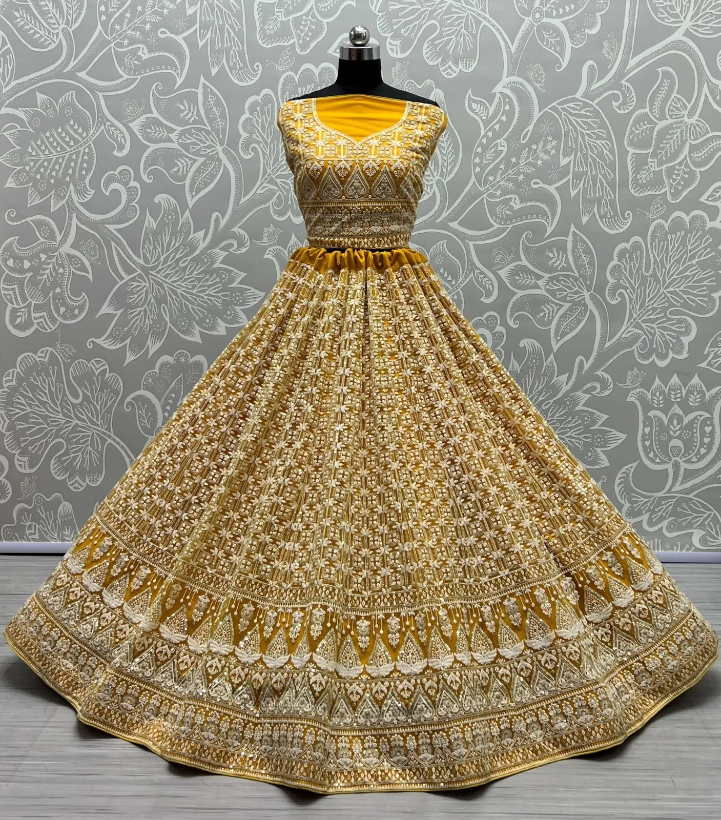 Designer Bridal Net Embroidered Lehenga Choli 2393 Collection