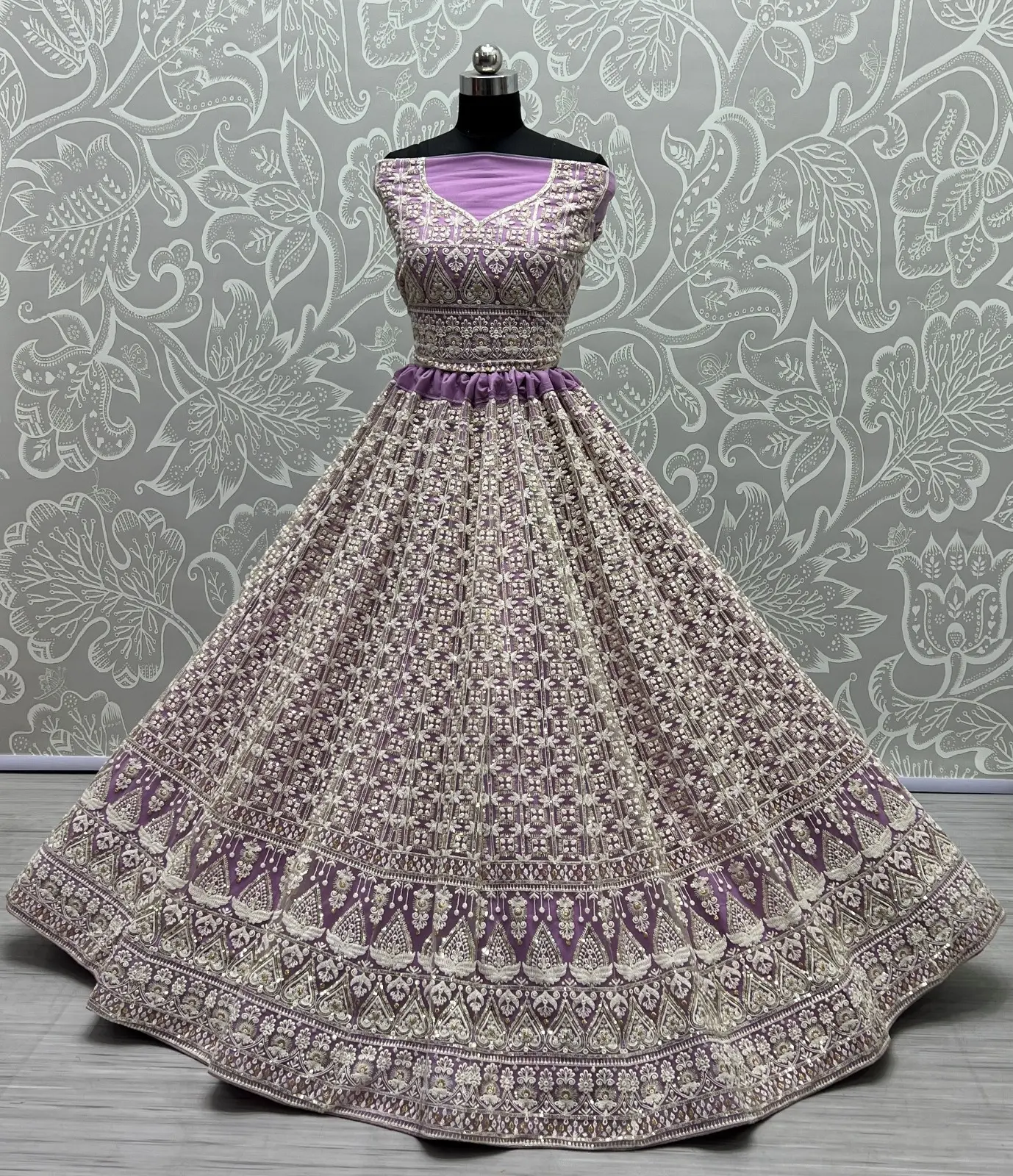 Designer Bridal Net Embroidered Lehenga Choli 2393 Collection