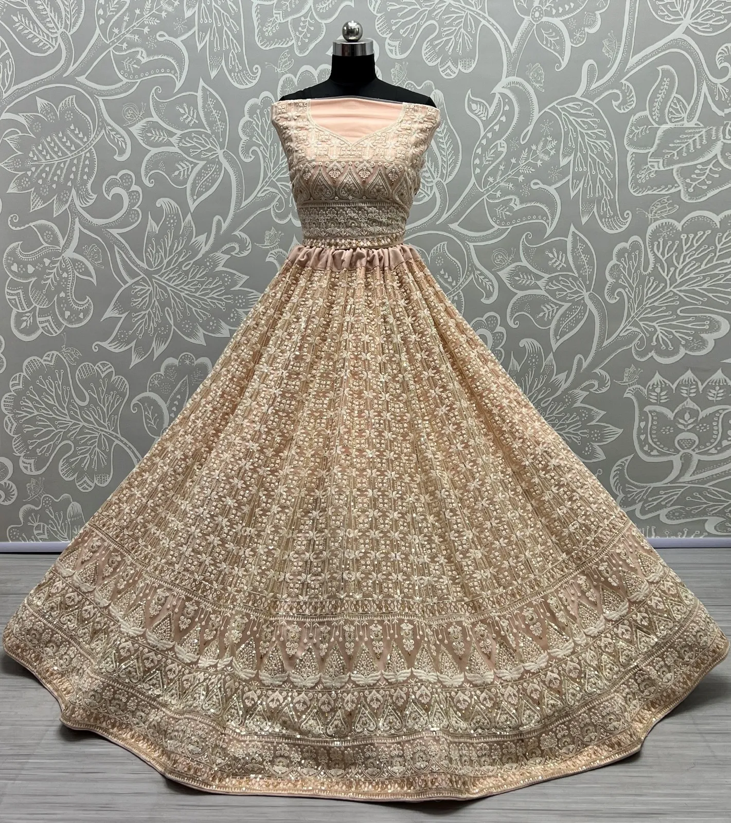 Designer Bridal Net Embroidered Lehenga Choli 2393 Collection