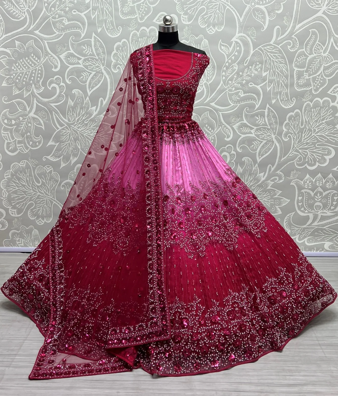 Designer Bridal Net Embroidered Lehenga Choli 2405 Collection