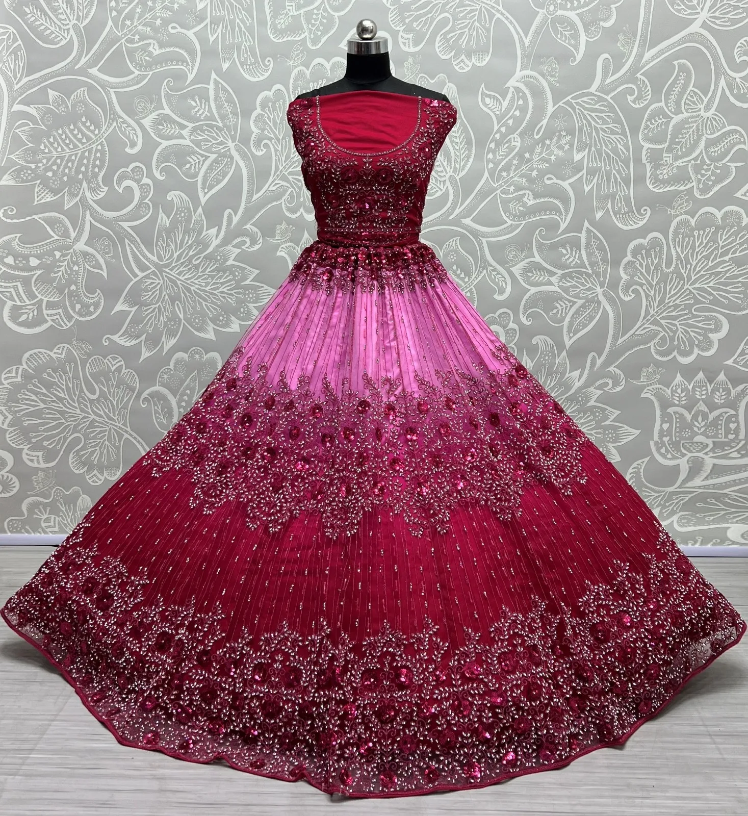 Designer Bridal Net Embroidered Lehenga Choli 2405 Collection