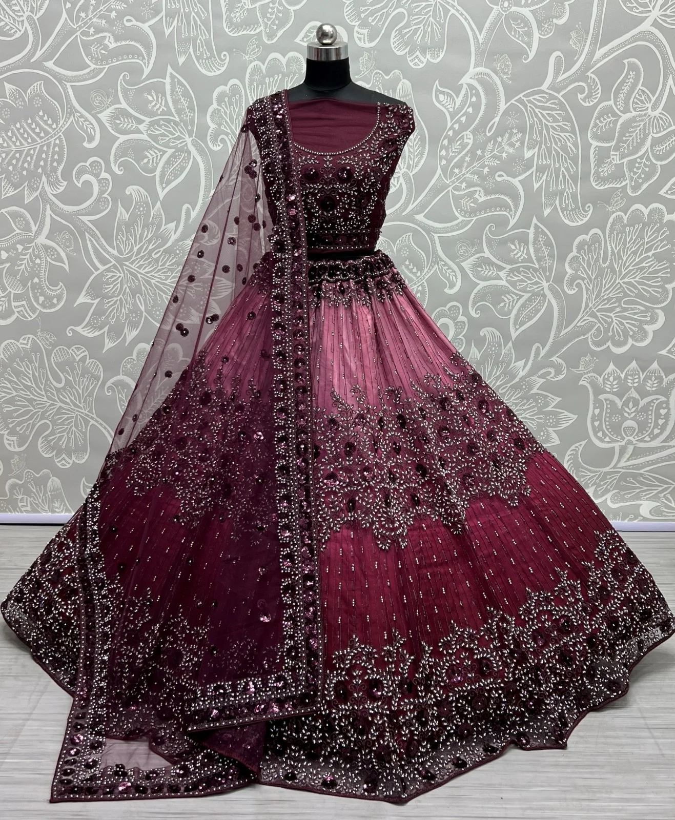Designer Bridal Net Embroidered Lehenga Choli 2405 Collection