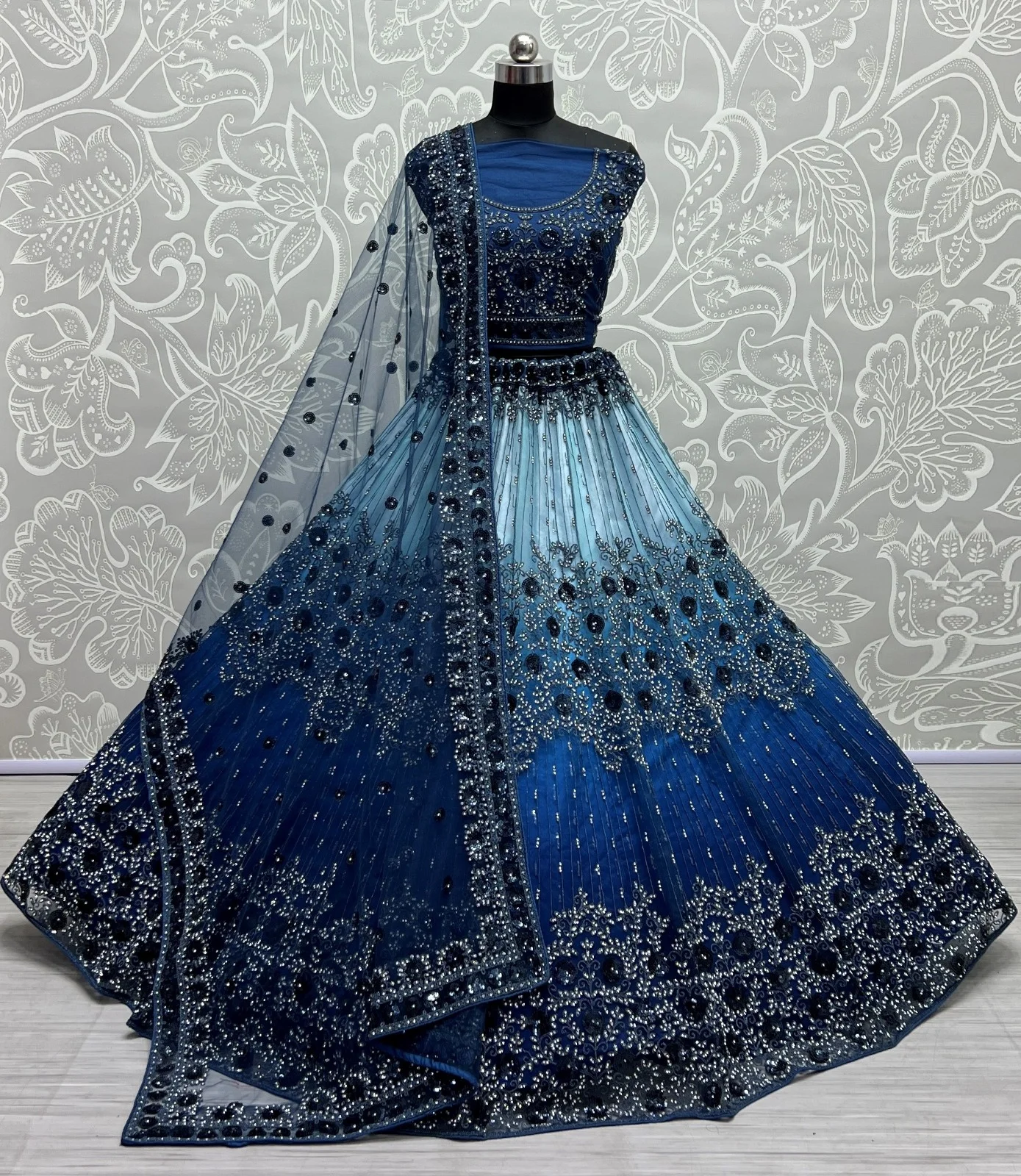 Designer Bridal Net Embroidered Lehenga Choli 2405 Collection