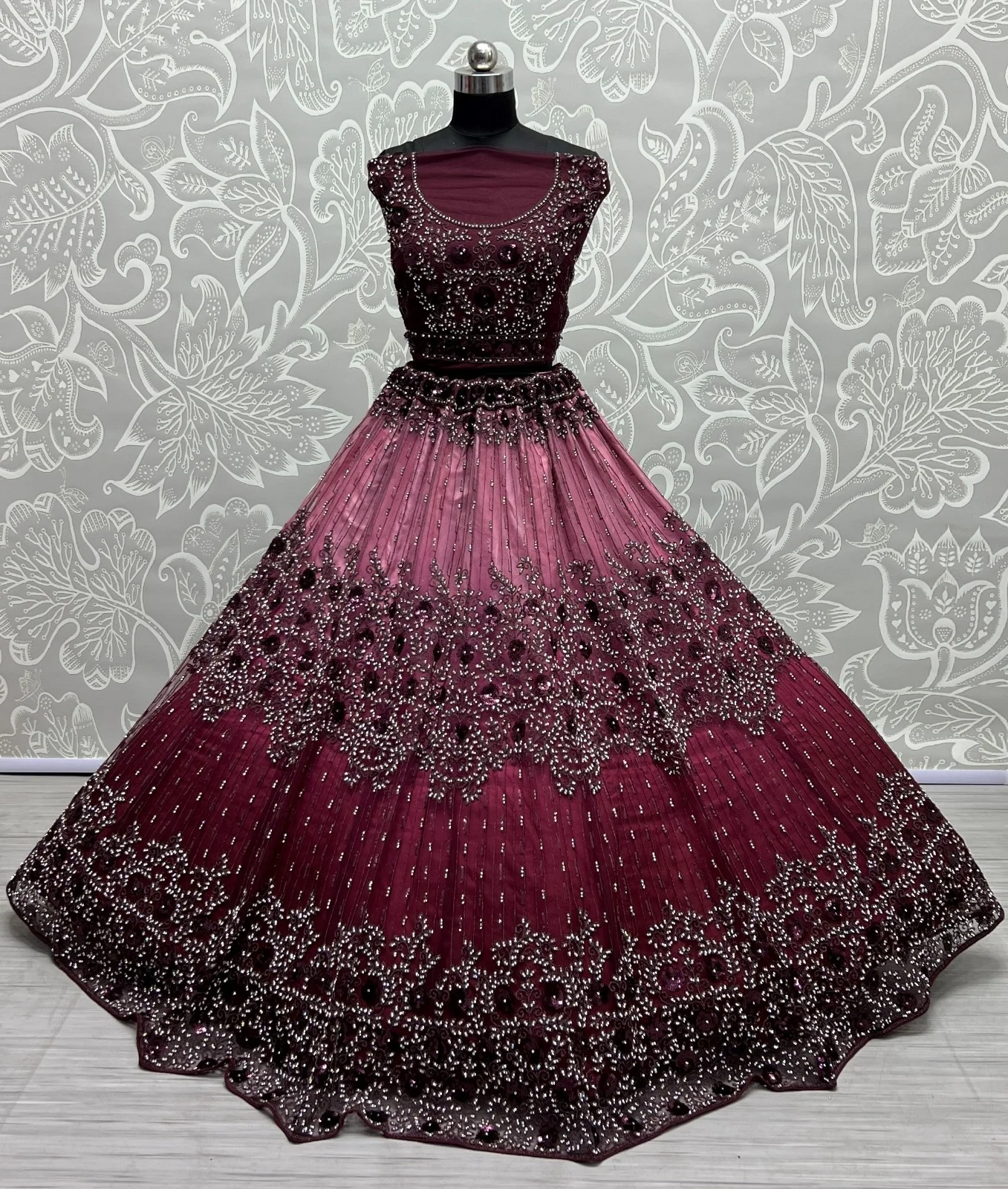 Designer Bridal Net Embroidered Lehenga Choli 2405 Collection