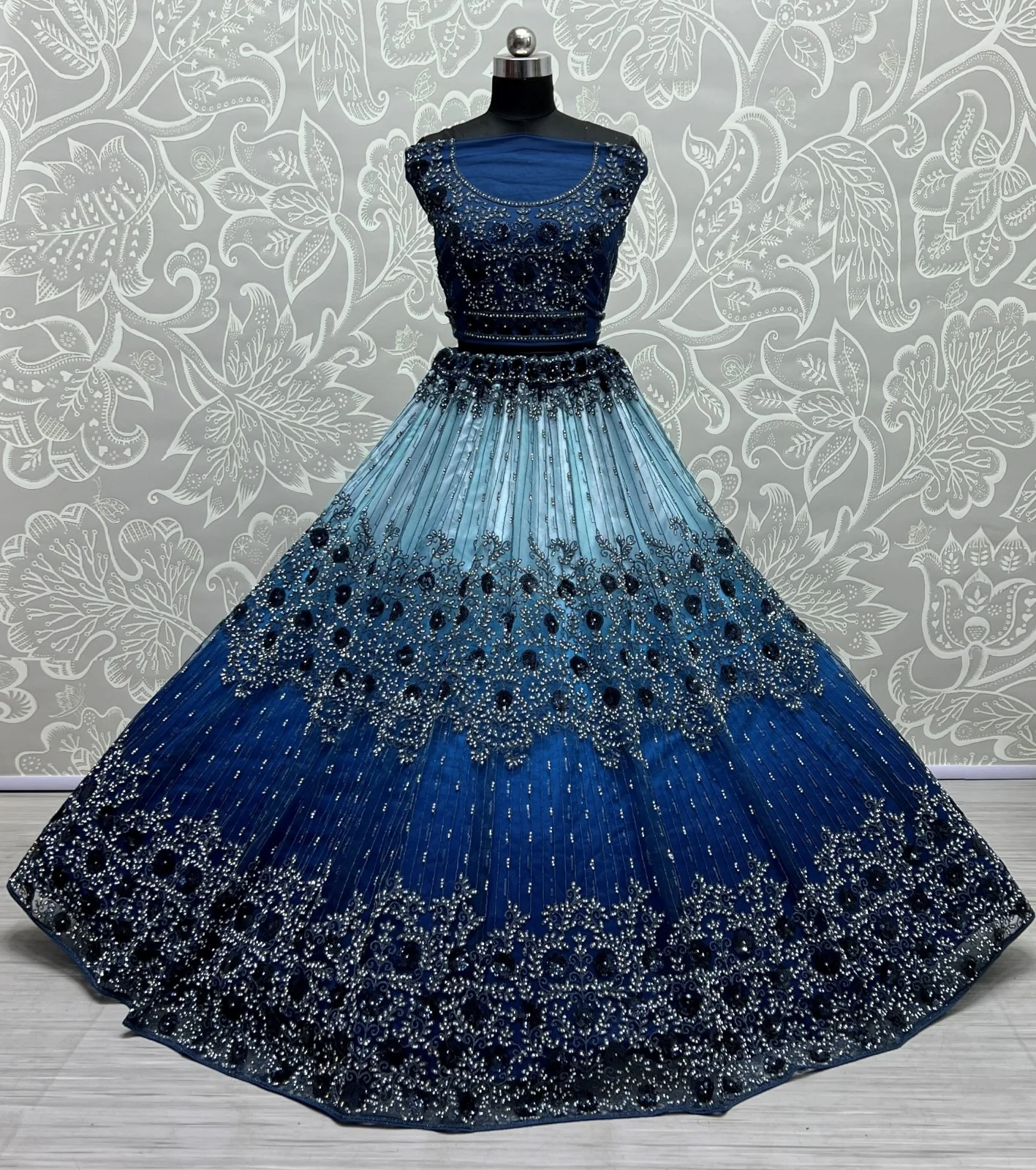 Designer Bridal Net Embroidered Lehenga Choli 2405 Collection