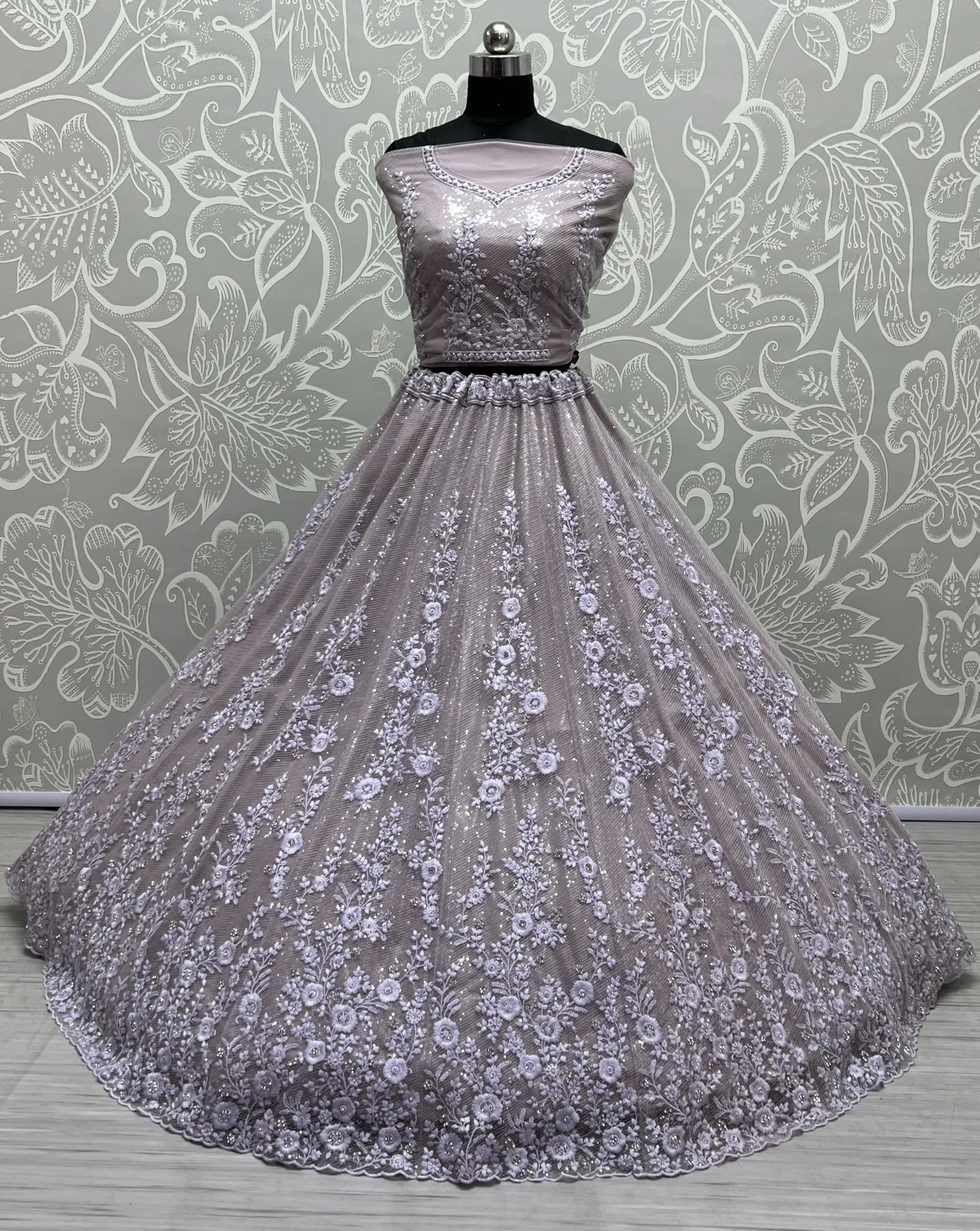 Designer Bridal Net Embroidered Lehenga Choli 2409 Collection