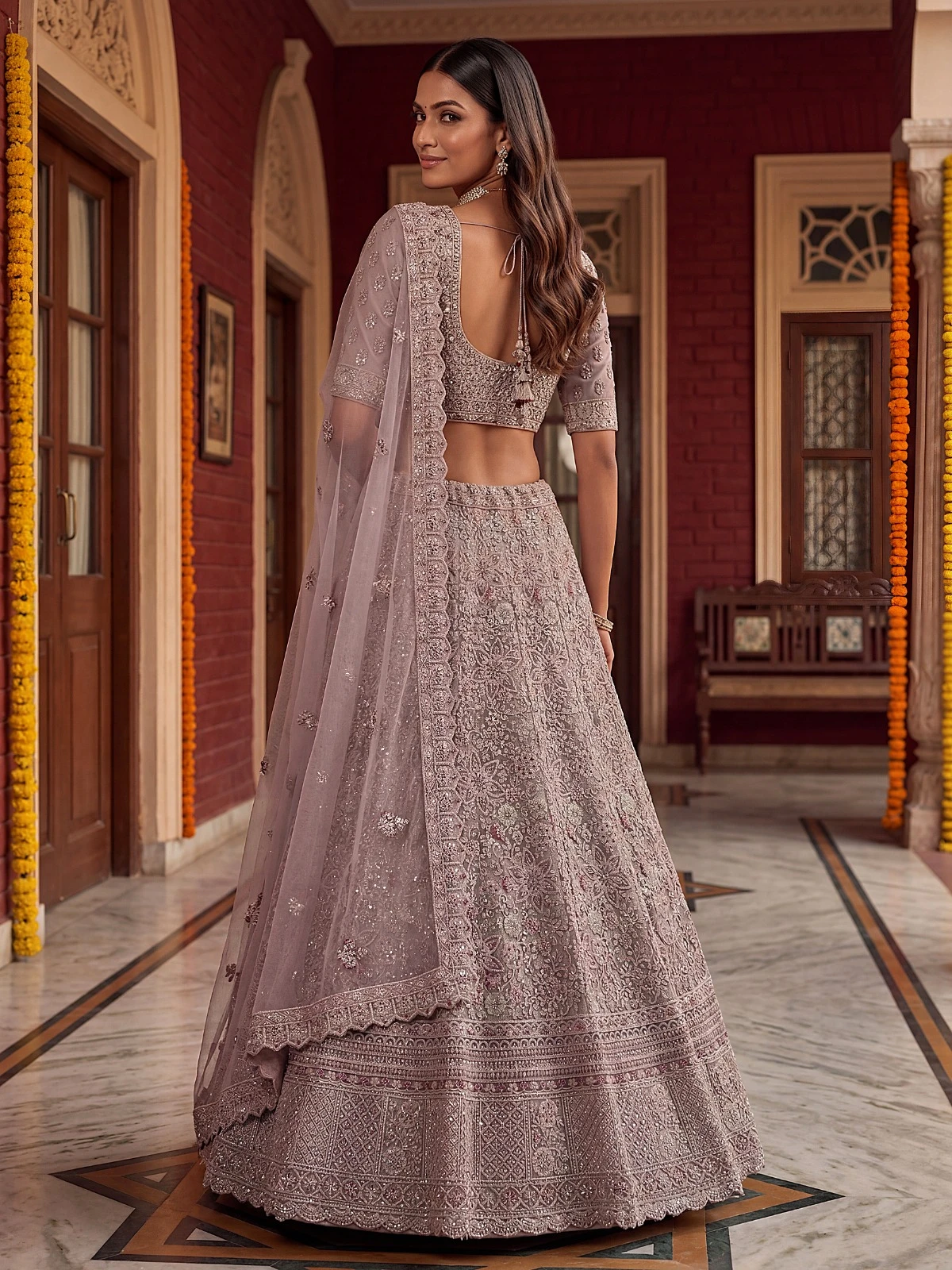Designer Bridal Net Lehenga Choli 3015 Collection