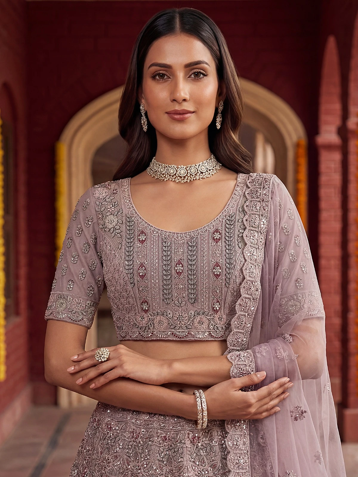 Designer Bridal Net Lehenga Choli 3015 Collection