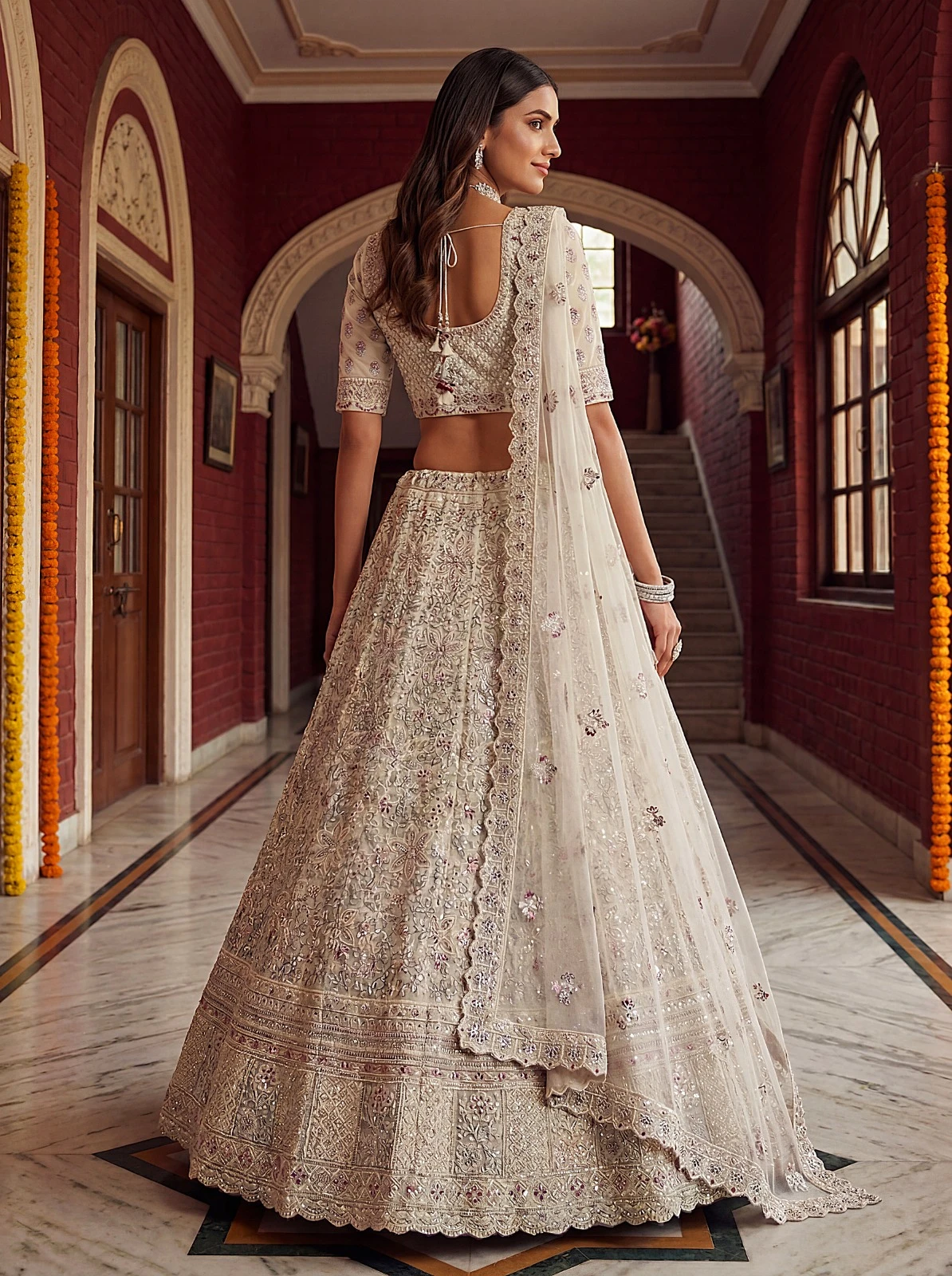 Designer Bridal Net Lehenga Choli 3015 Collection