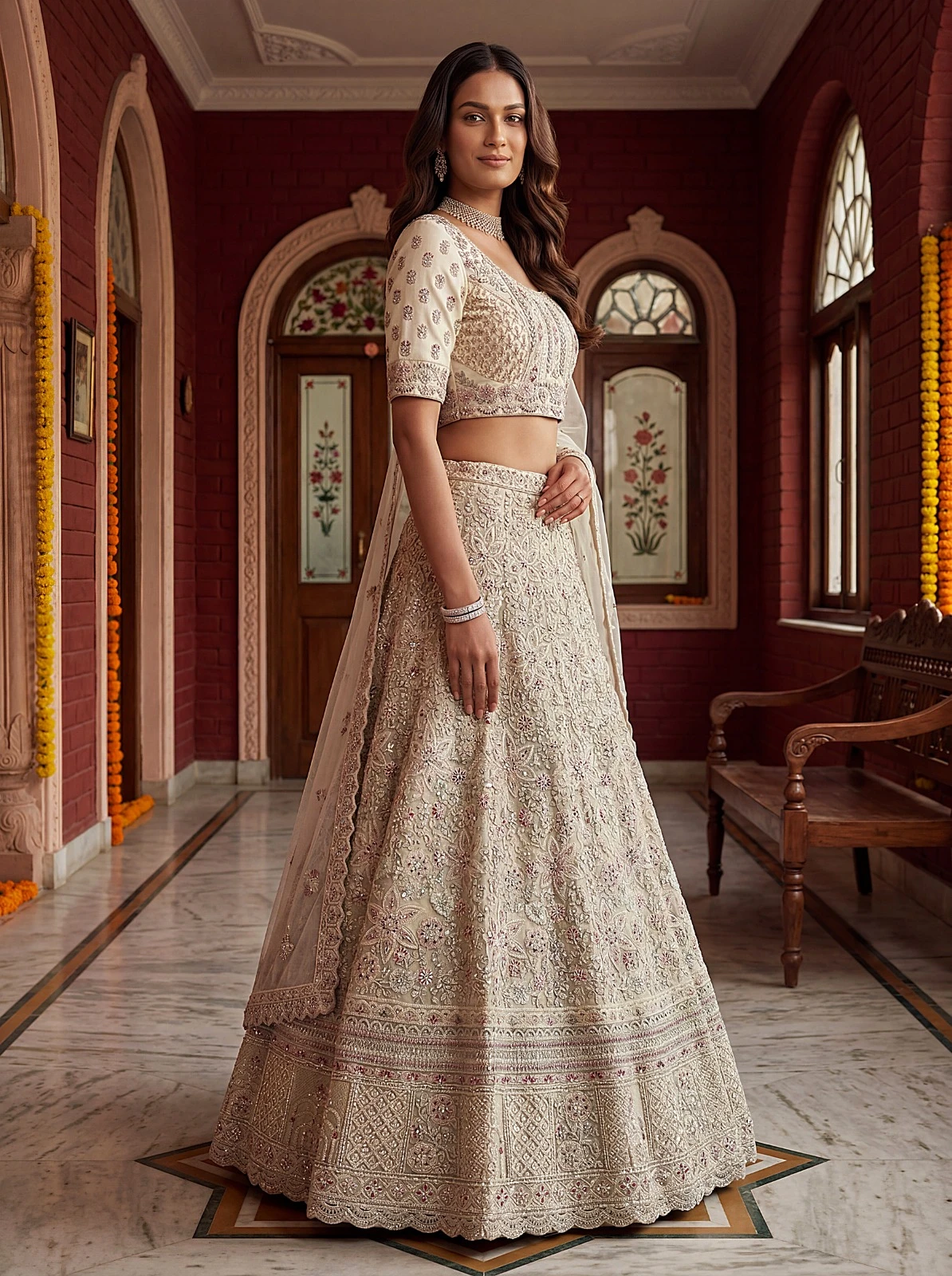 Designer Bridal Net Lehenga Choli 3015 Collection