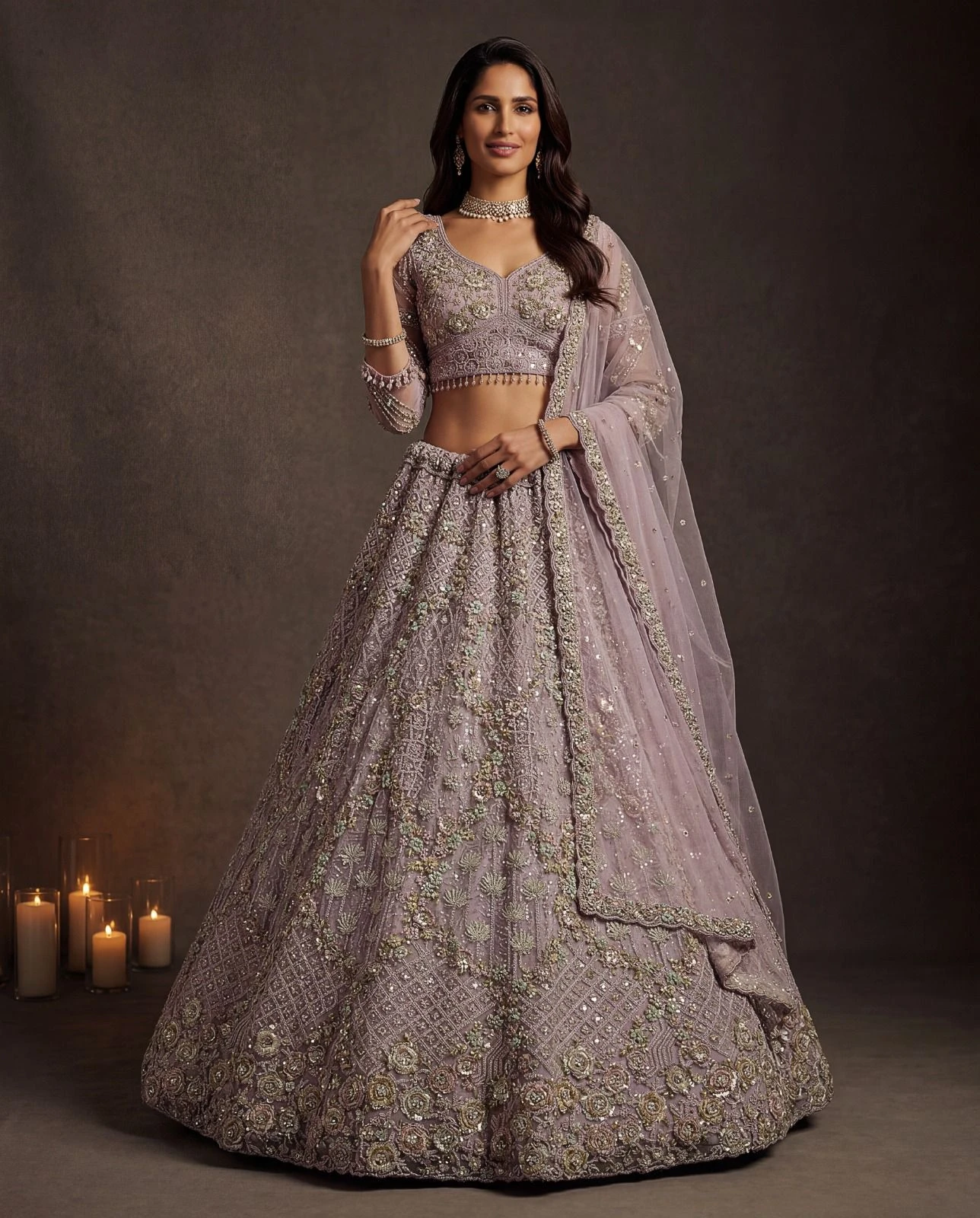Designer Bridal Net Lehenga Choli 3016 Collection