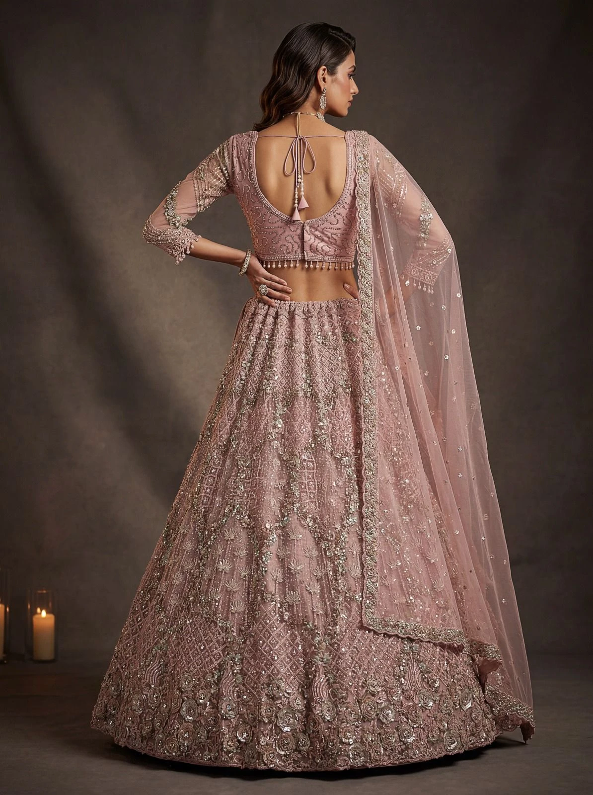 Designer Bridal Net Lehenga Choli 3016 Collection